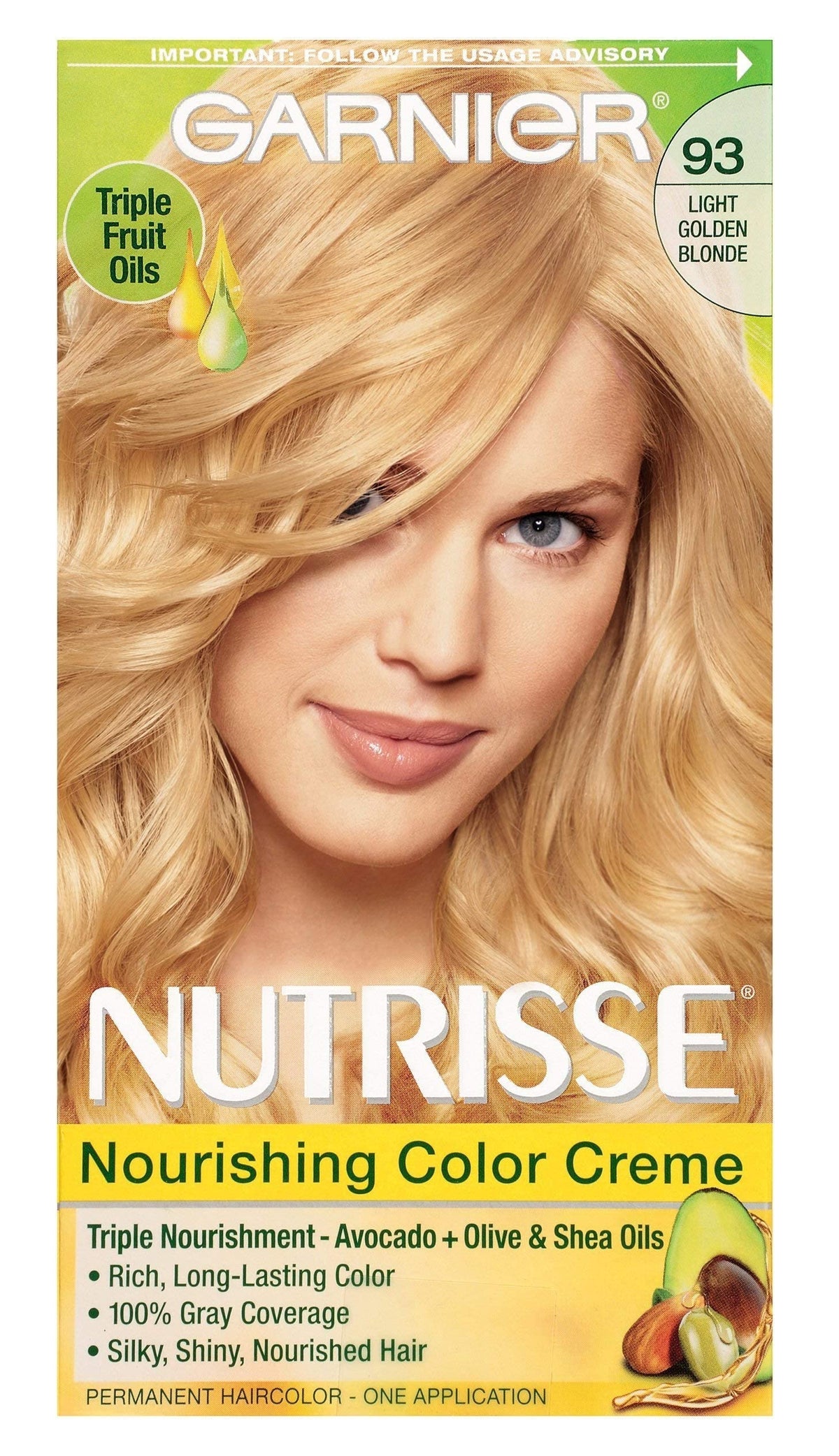 Garnier Nutrisse Nourishing Hair Color Creme, 93 Light Golden Blonde (Honey Butter) (Packaging May Vary) Beauty & Personal Care Garnier