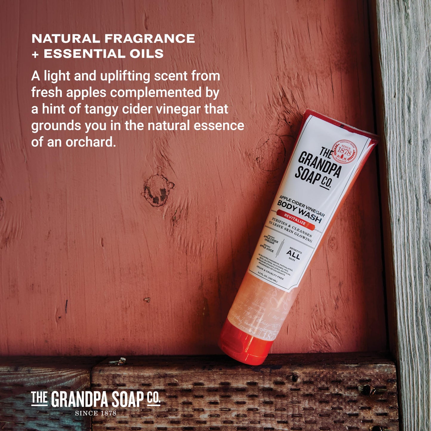 The Grandpa Soap Company Apple Cider Vinegar Body Wash - Purifies and Cleanses to Leave Skin Glowing, With Appl Cider Vinegar and Apple Juice, Helps Beauty & Personal Care The Grandpa Soap Company
