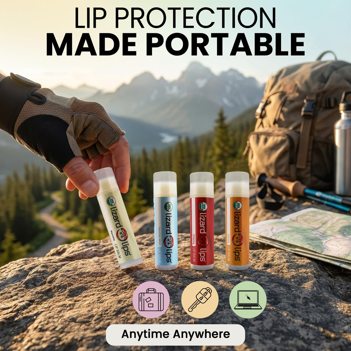Lizard Lips USDA Certified Organic - 4 Flavor Variety Pack Beauty & Personal Care Lizard Lips