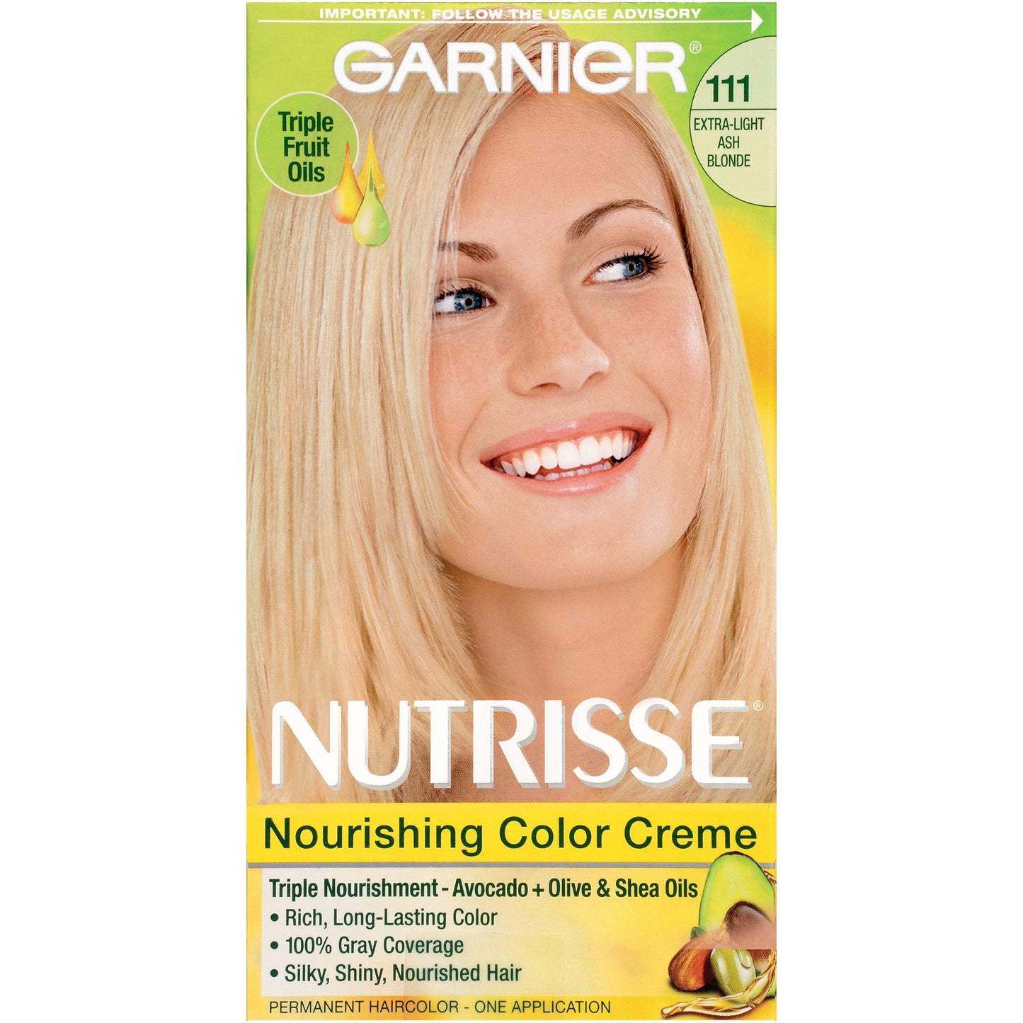 Garnier Nutrisse Nourishing Color Creme, 111 Extra-Light Ash Blonde (White Chocolate) (Packaging May Vary) Beauty & Personal Care Garnier