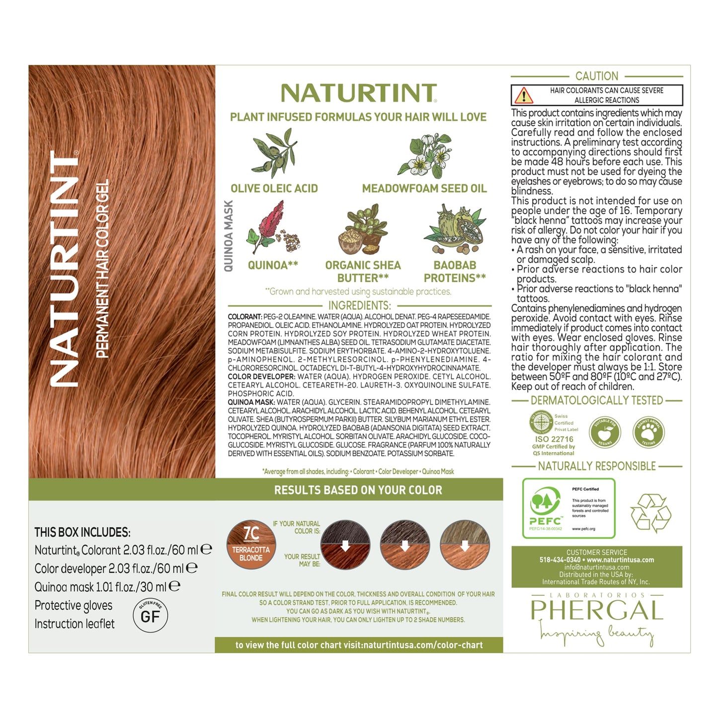 Naturtint 7C Terracotta Blonde Permanent Hair Color (Pack of 1), Ammonia Free, Vegan, Cruelty Free, up to 100% Gray Coverage, Long Lasting Results Beauty & Personal Care Naturtint