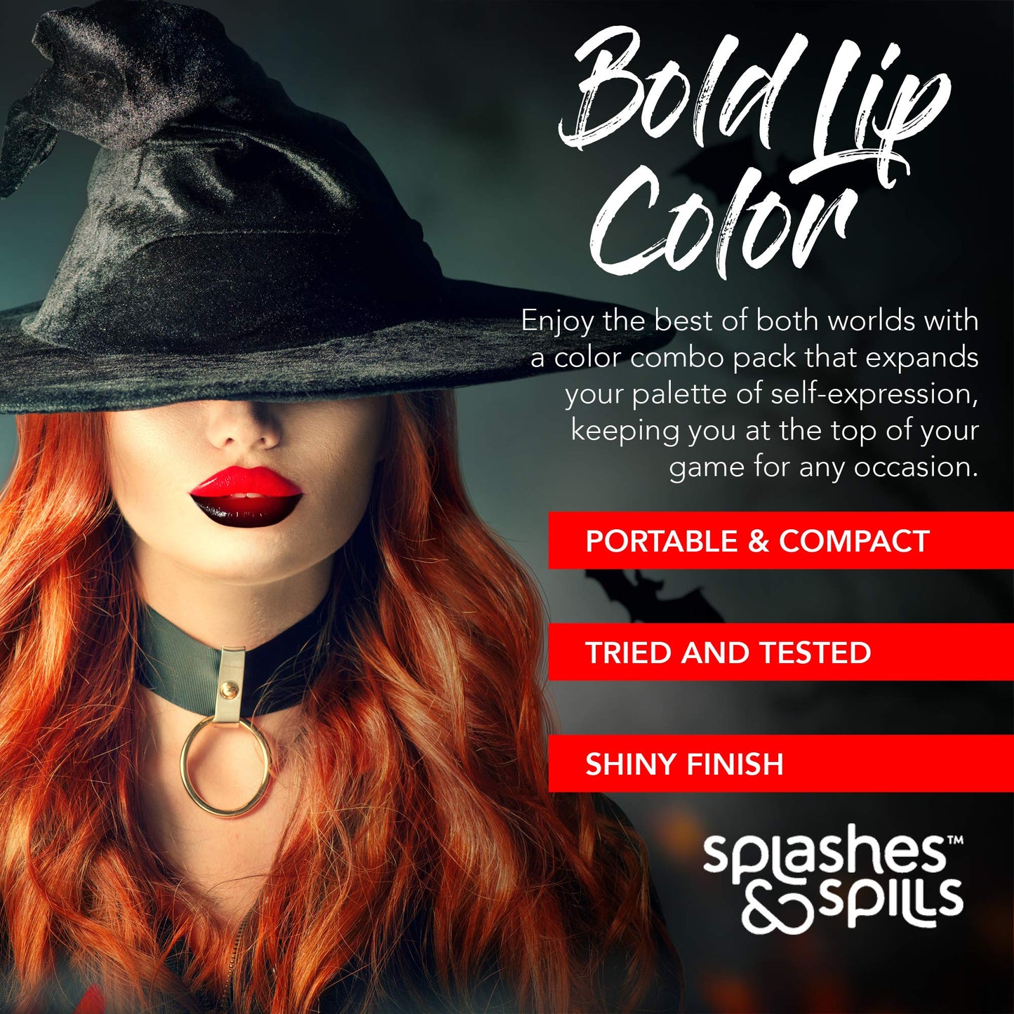 Luxurious Red Lip Gloss - Vibrant Color with Full Coverage and Shiny Finish, Moisturizing Formula Nourishes Lips - 2 Pack - by Splashes & Spills Beauty & Personal Care splashes & spills