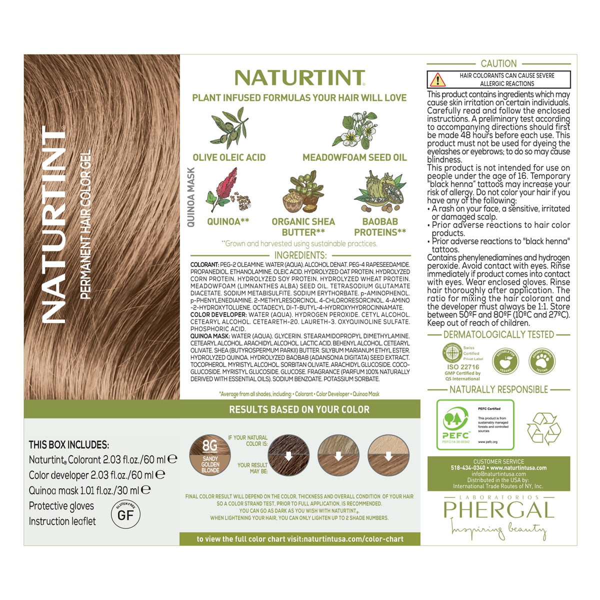 Naturtint 8G Sandy Golden Blonde Permanent Hair Color (Pack of 1), Ammonia Free, Vegan, Cruelty Free, up to 100% Gray Coverage, Long Lasting Results Beauty & Personal Care Naturtint
