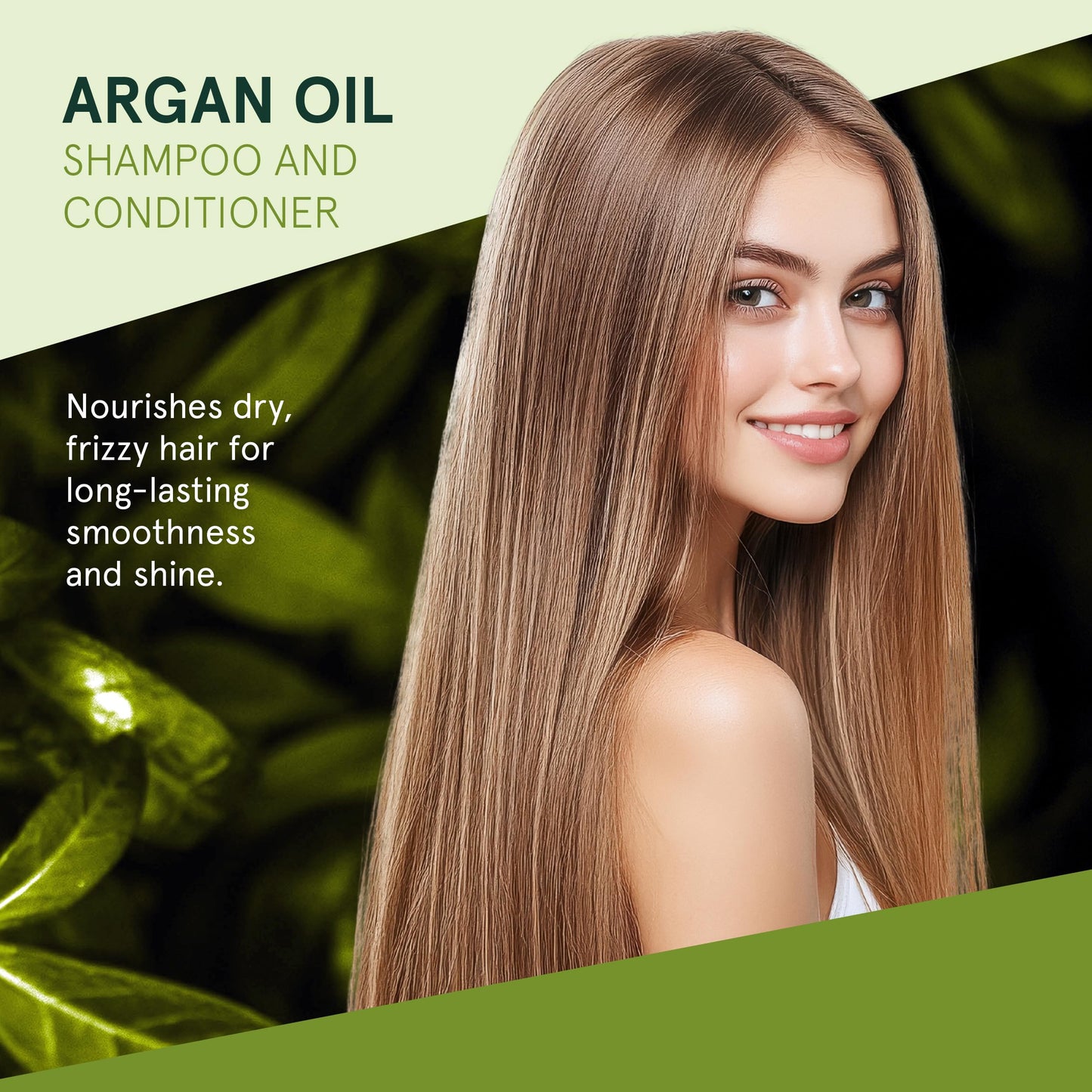 Inoar Argan Shampoo & Moisturizing Conditioner Haircare Set with Argan Oil & Cocoa Butter for Smoothing Repair, 2x250ml Beauty & Personal Care INOAR