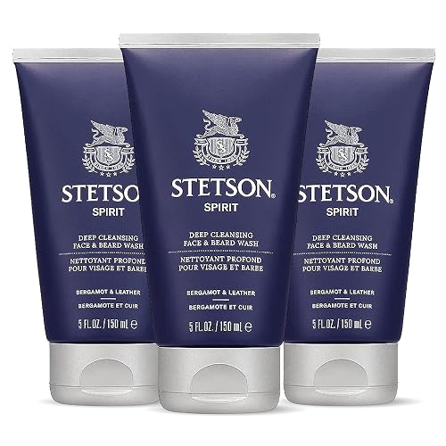SCENT BEAUTY STETSON Personal Care Deep Clean Face & Beard Wash Men's Face Wash & Clarifying Soap - 5 oz - 3 Pack - Spirit Beauty & Personal Care SCENT BEAUTY