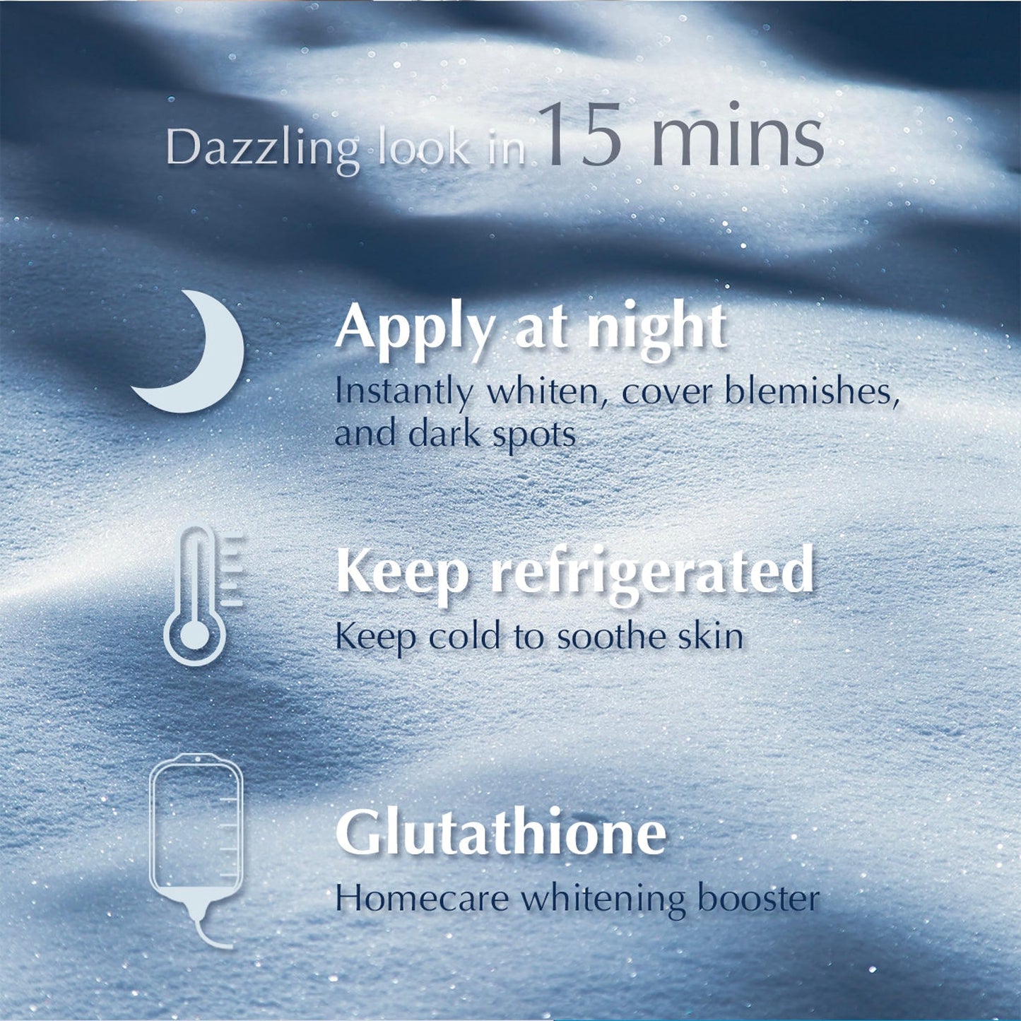 Glutanex Snow White Sheet Mask, 15 Sheets - Made In Korea Beauty & Personal Care Glutanex