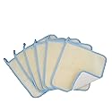 Bleu Bath (6 Pack) Dual-Sided Exfoliating Skin Towel Natural Terry Body Cloth Scrubber Premium Sturdy Loofah Towel Soft and Buffing Wash Cloth White Beauty & Personal Care Bleu Bath