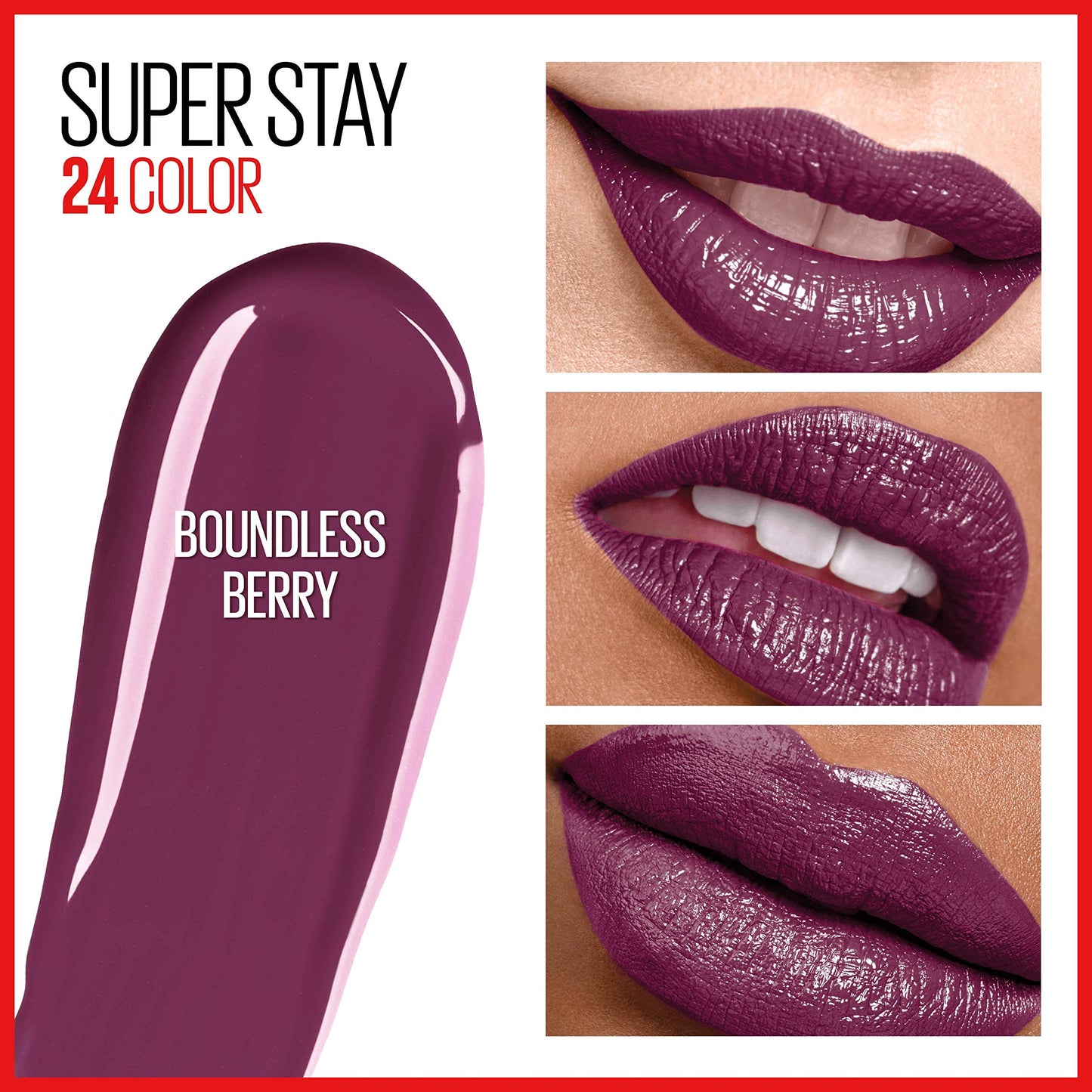 Maybelline SuperStay 24 2-Step Liquid Lipstick Makeup, Boundless Berry, 1 kit Beauty & Personal Care MAYBELLINE