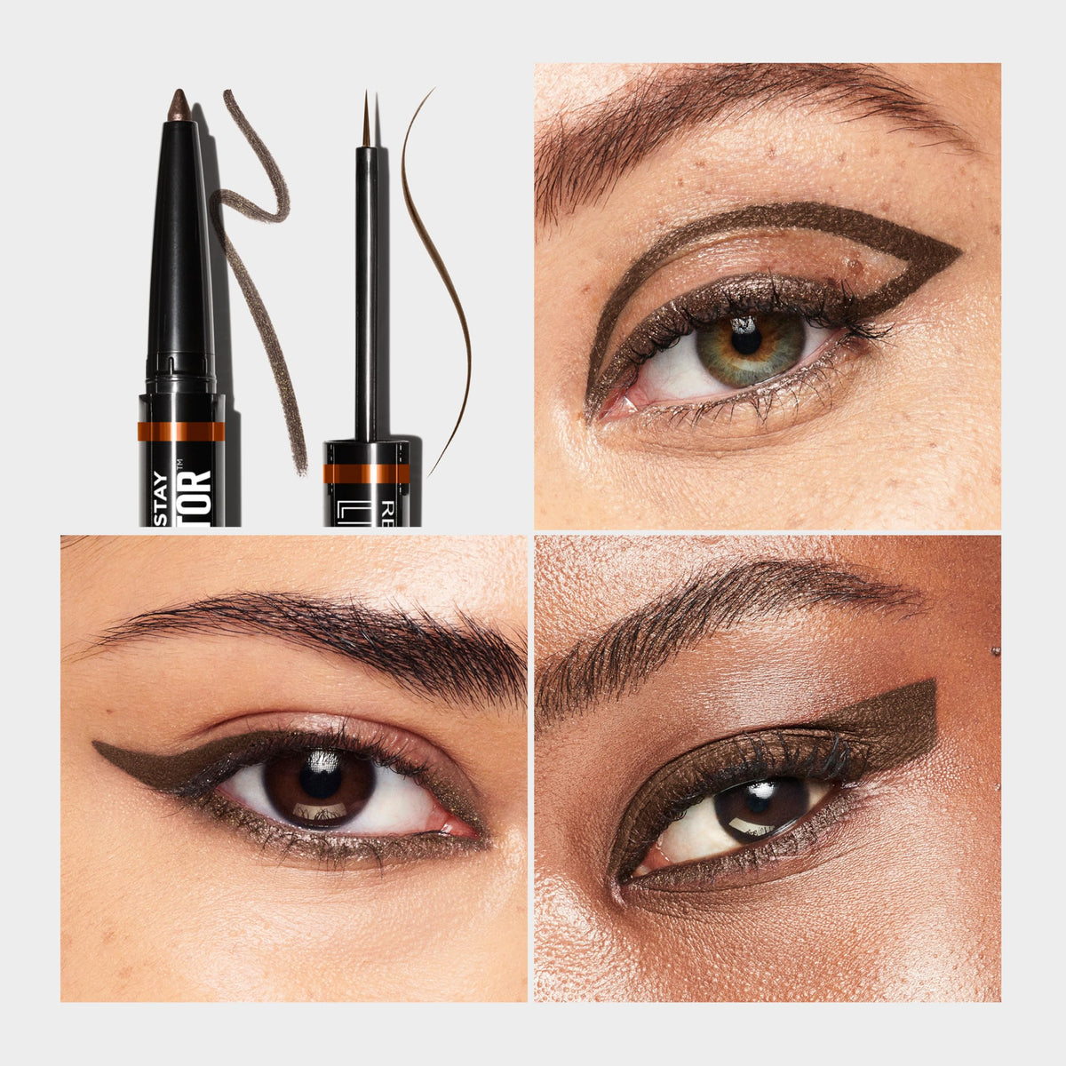 REVLON Liquid Eyeliner & Smoky Kohl Pencil, ColorStay Line Creator Eye Makeup, Waterproof & Transferproof, 152 Leathercraft, 0.004 oz Beauty & Personal Care REVLON