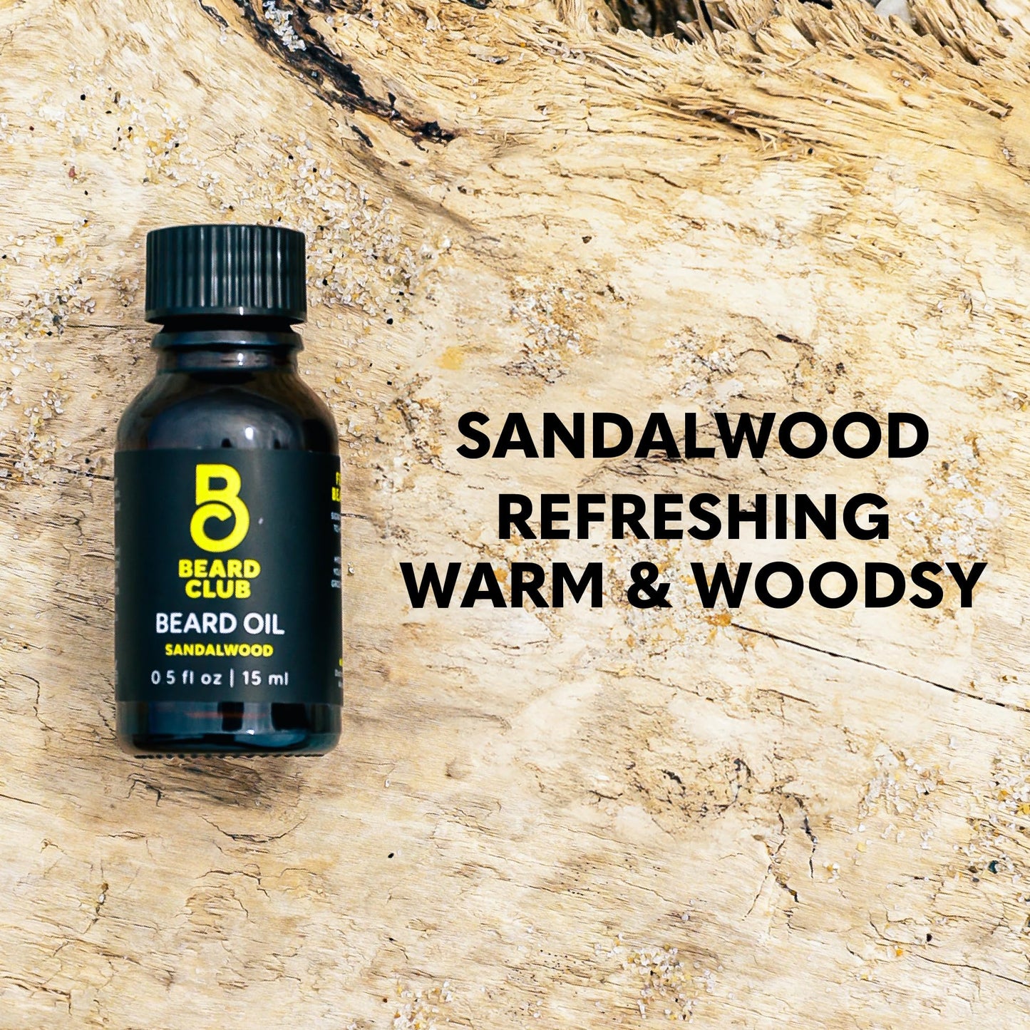 The Beard Club Premium Sandalwood Beard Oil for Men - Natural Castor & Sunflower Seed Oils - Beard & Mustache Conditioner - Hydrates, Moisturizes Beauty and Personal Care The Beard Club