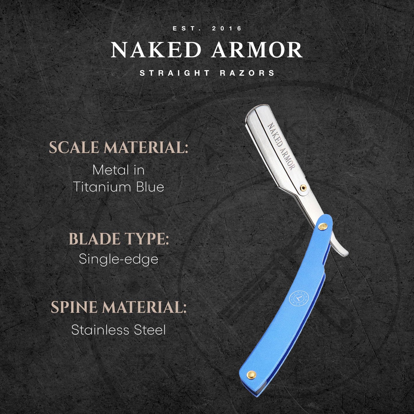 Best Shavette Straight Razor - Replaceable Blade Straight Razor, Metal Handle Shavette, No Stropping or Honing Needed, Great For Beginners, Starter Beauty and Personal Care Naked Armor