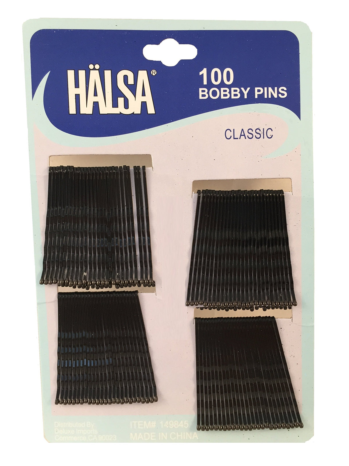 Halsa Bobby Pins, 100, Black