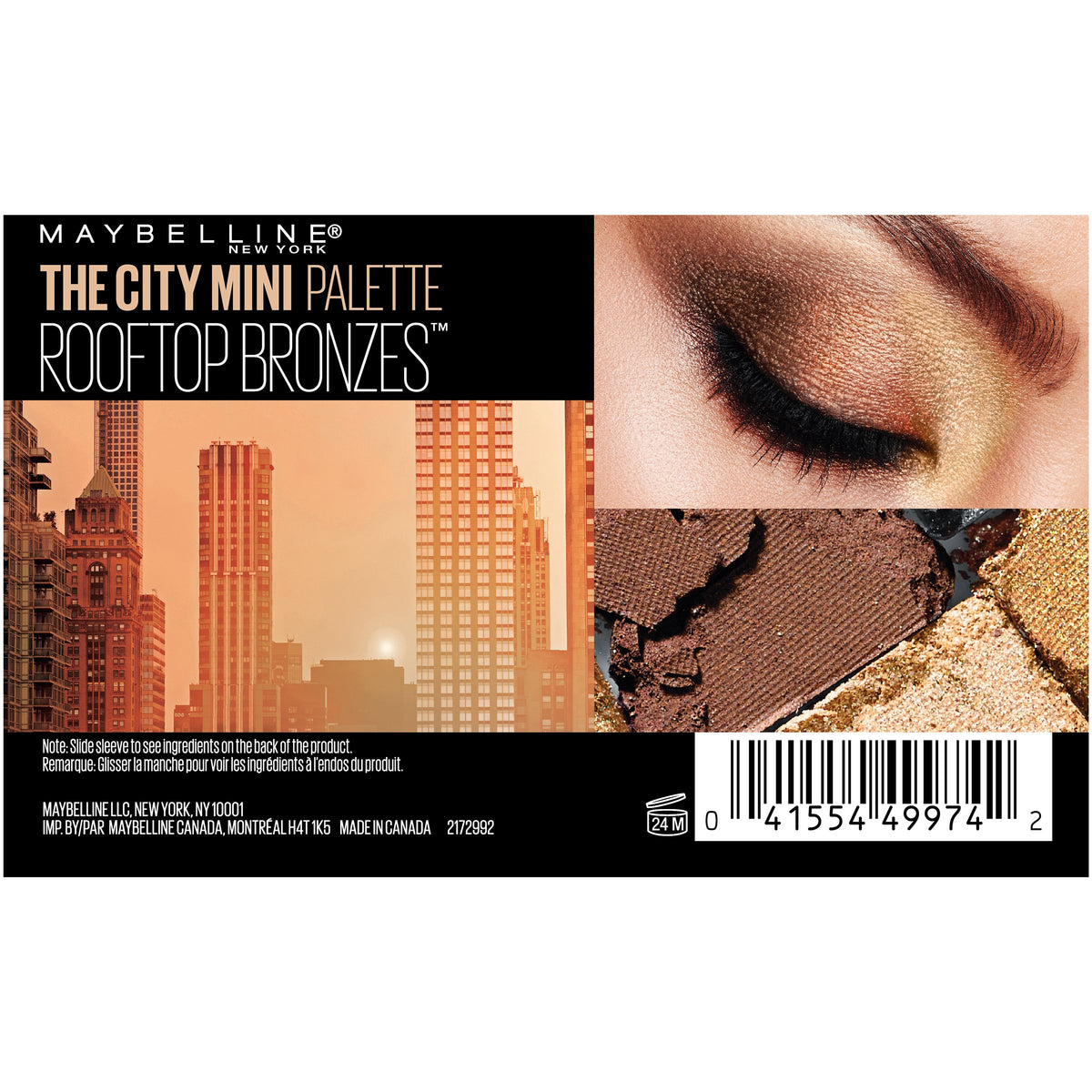 Maybelline New York The City Mini Palette, Rooftop Bronzes, 0.14 Ounce