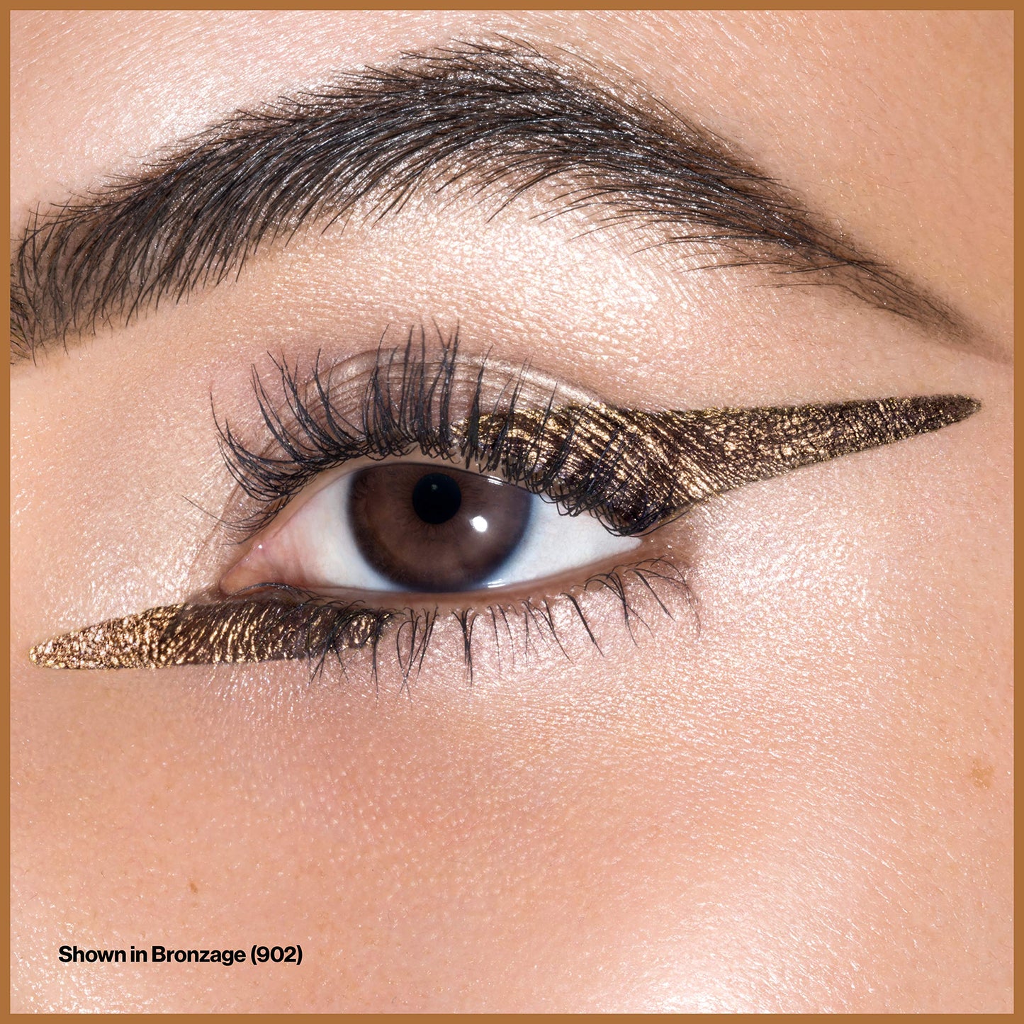 Revlon So Fierce! Chrome Ink Liquid Eyeliner, Longlasting Bold Metallic Pen Liner with Dip Ink Cap for Pearl, Shimmer Blend, 902 Bronzage, 0.03 oz. Beauty & Personal Care REVLON