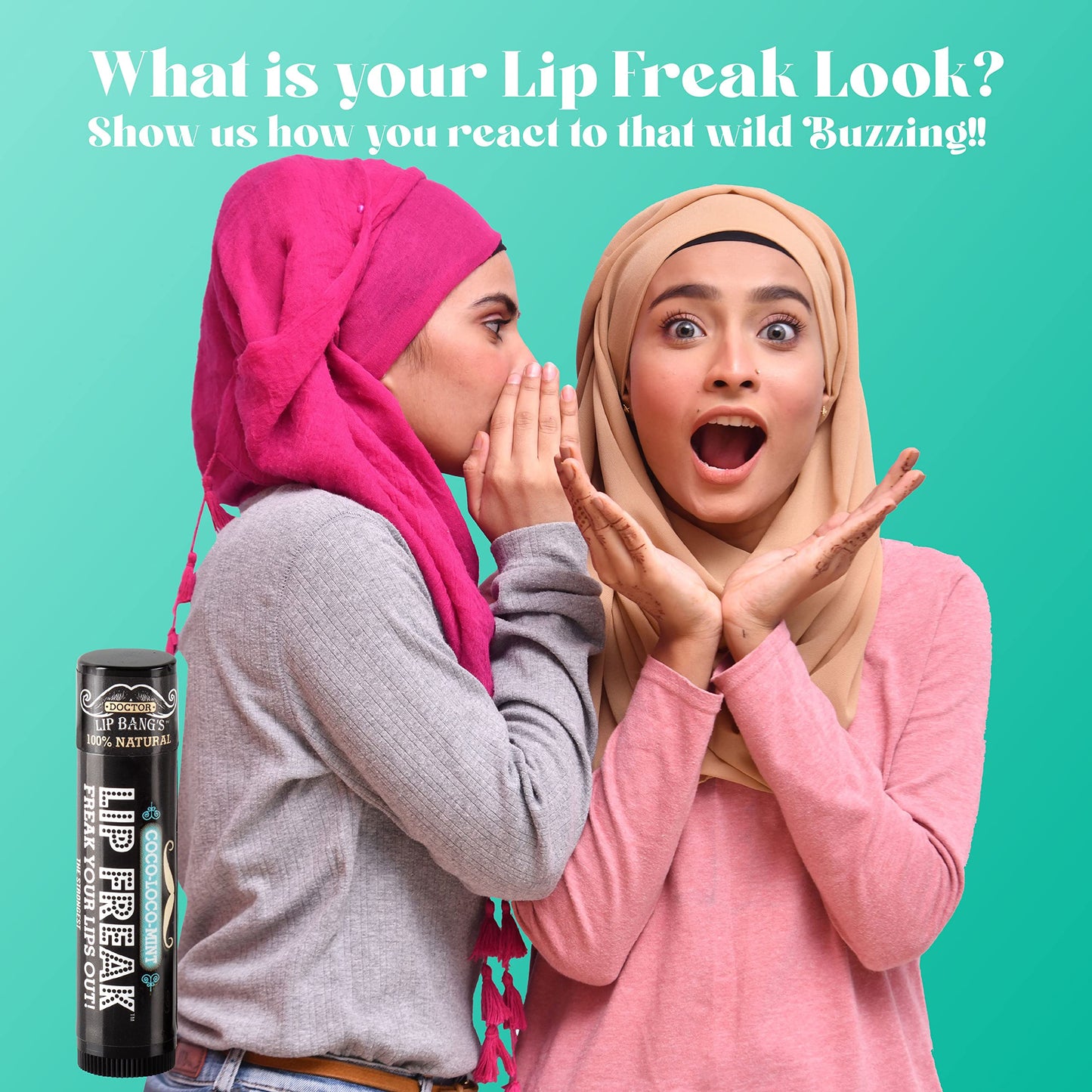 Doctor Lip Bang's BUZZING Lip Balm - Lip Freak - 100% All Natural - Cruelty Free - Flavored Lip Freak - Sensory - Pack of 2 (Coco-Loco Mint) Beauty and Personal Care Doctor Lip Bang's
