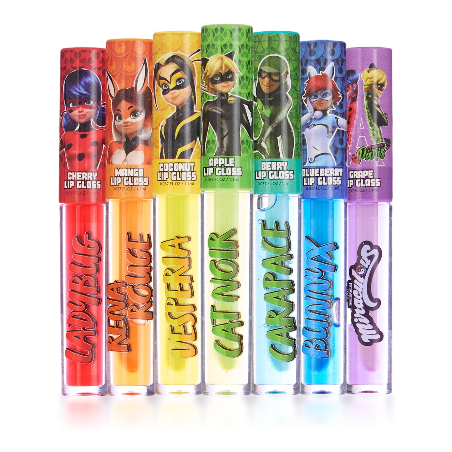 Miraculous 7pc Lip Gloss Set - Zag Heroez Lipgloss Collection Featuring Exciting Fruit Flavors & Precision Applicator Lip Gloss Tubes With Wand Beauty & Personal Care Miraculous