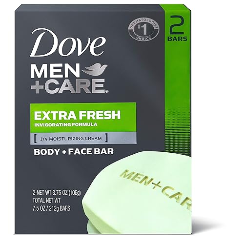 Dove Men+Care Body Soap and Face Bar More Moisturizing Than Bar Soap Extra Fresh Effectively Washes Away Bacteria, Nourishes Your Skin, 3.75 Ounce Beauty & Personal Care DOVE MEN + CARE
