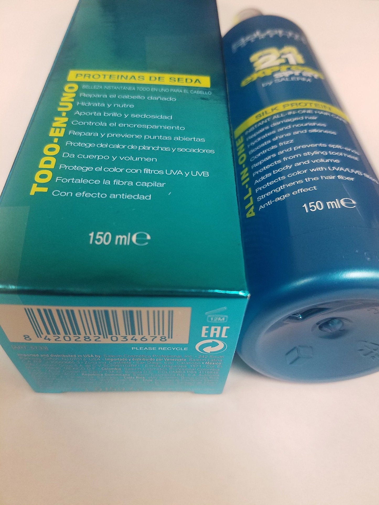 Salerm Cosmetics 21 Express Spray -All-in-one Silk Protein 150 Ml/5.04oz Beauty & Personal Care SALERM