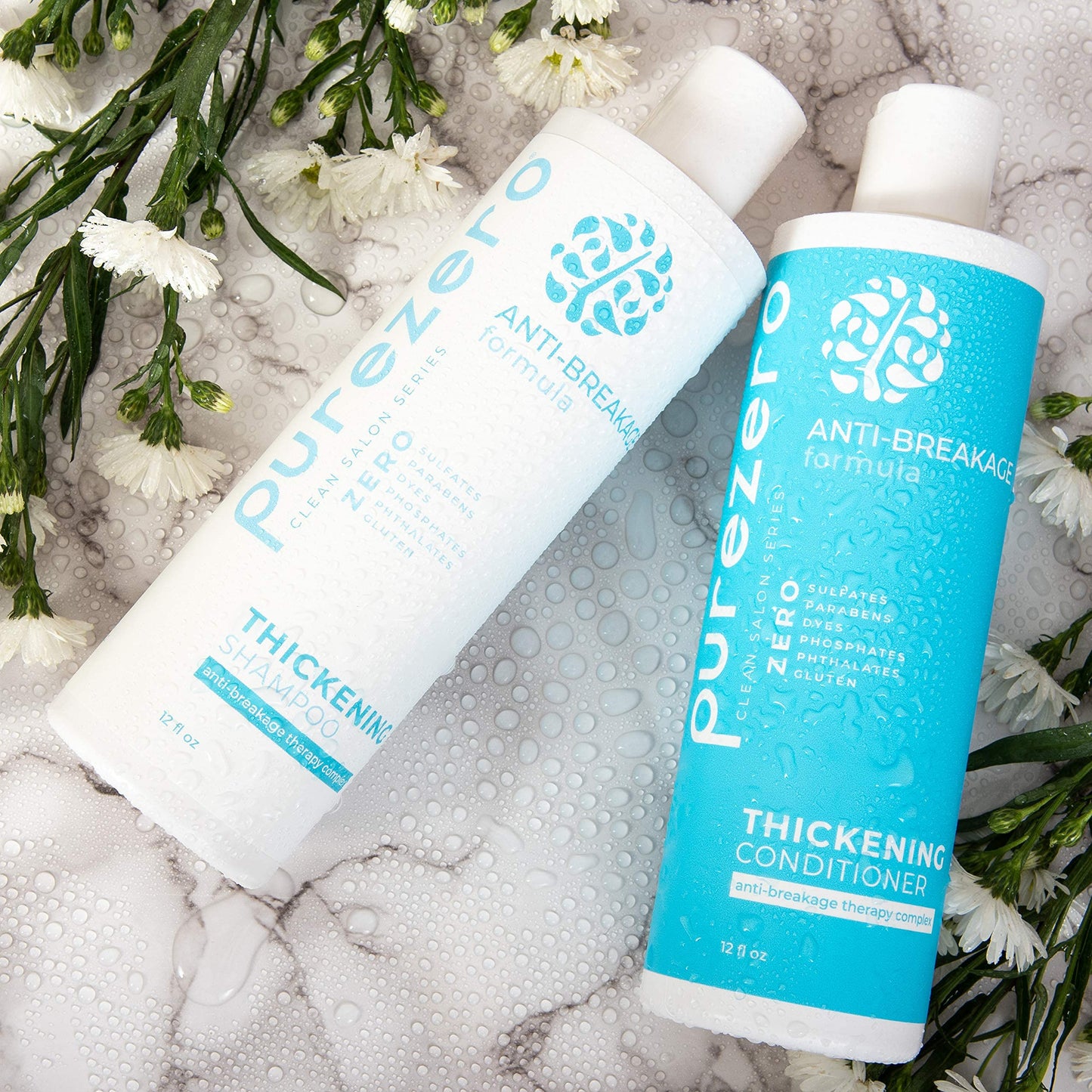 Purezero Anti-Breakage & Thickening Shampoo Conditioner set, For Hair Loss & Hair Thinning, With Biotin, Vitamin C, Caffeine and Saw Palmetto, 100% Beauty & Personal Care Purezero