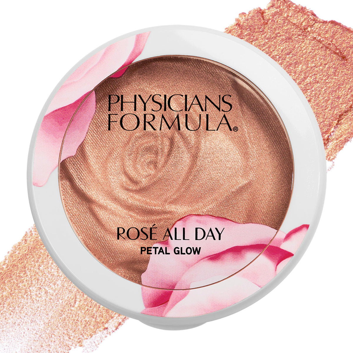 Physicians Formula Rosé All Day Highlighter Blush Face Powder, Pink Petal Glow, Dermatologist Tested, Clinicially Tested