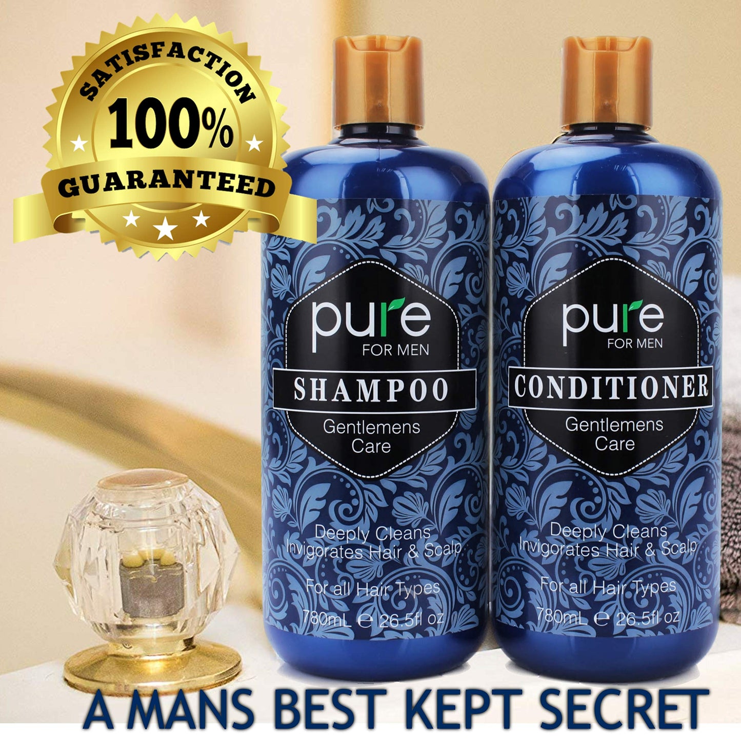 Rachelle Parker Hair Care Set for Men, Natural and Organic Shampoo and Conditioner for Fine and Thinning Hair Supports Healthier Growth, Repairs Beauty & Personal Care Rachelle Parker