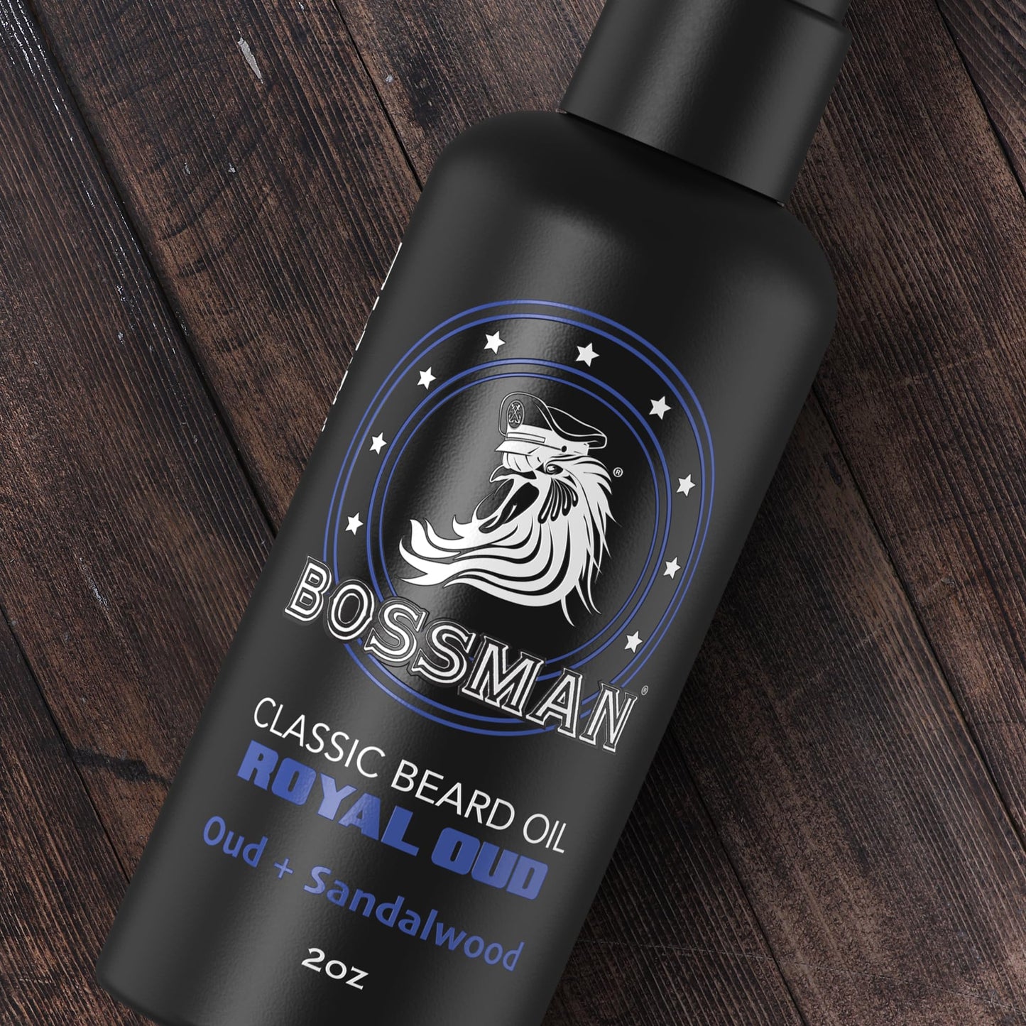 Bossman Organic Mustache & Beard Oil for Men, 2 oz - Natural Beard Moisturizer with Jojoba, Argan & Avocado Oils (Royal Oud Scent) Beauty and Personal Care Bossman