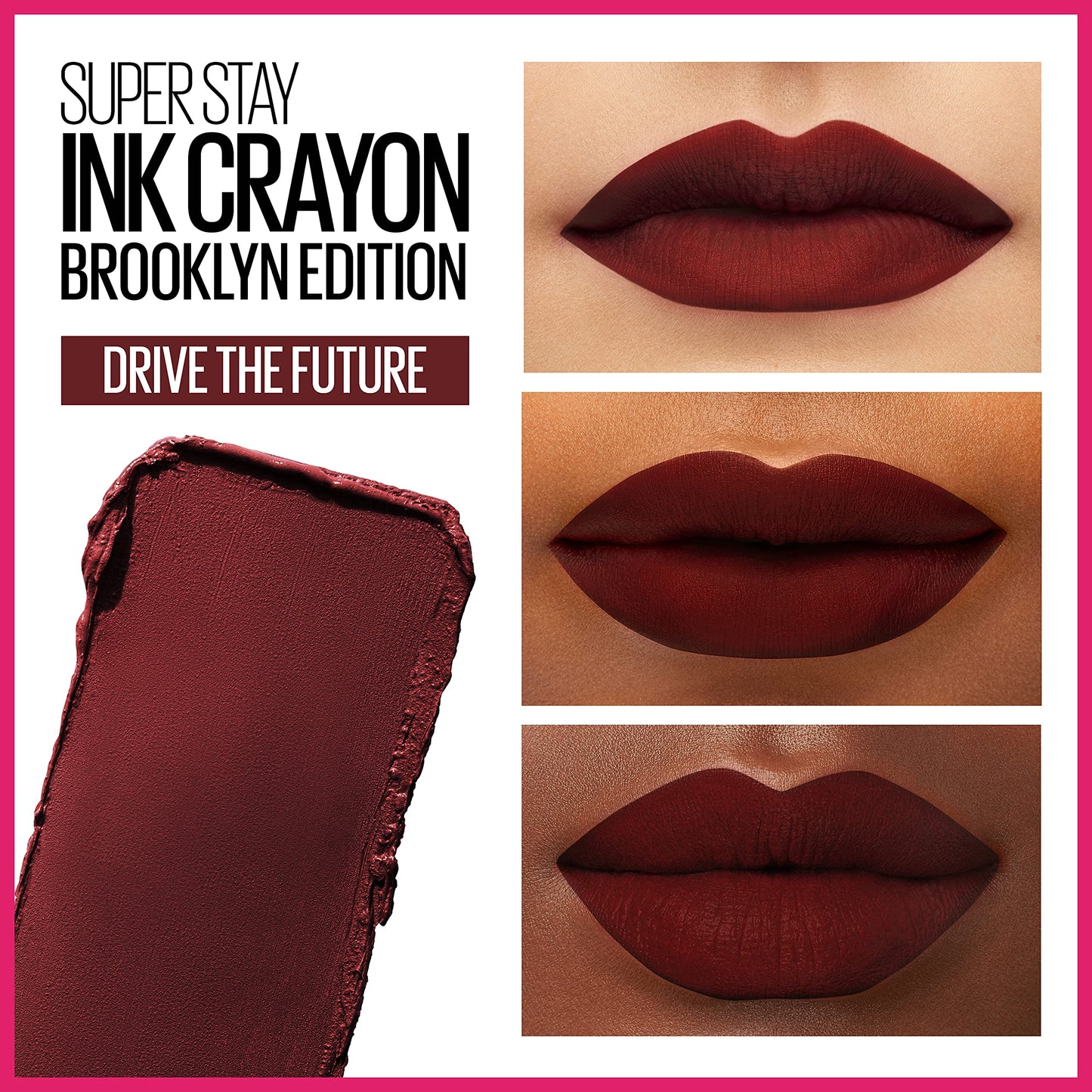 Maybelline Super Stay Ink Crayon Matte Longwear Lipstick Makeup, 165 Drive The Future, 0.04 oz Beauty & Personal Care MAYBELLINE