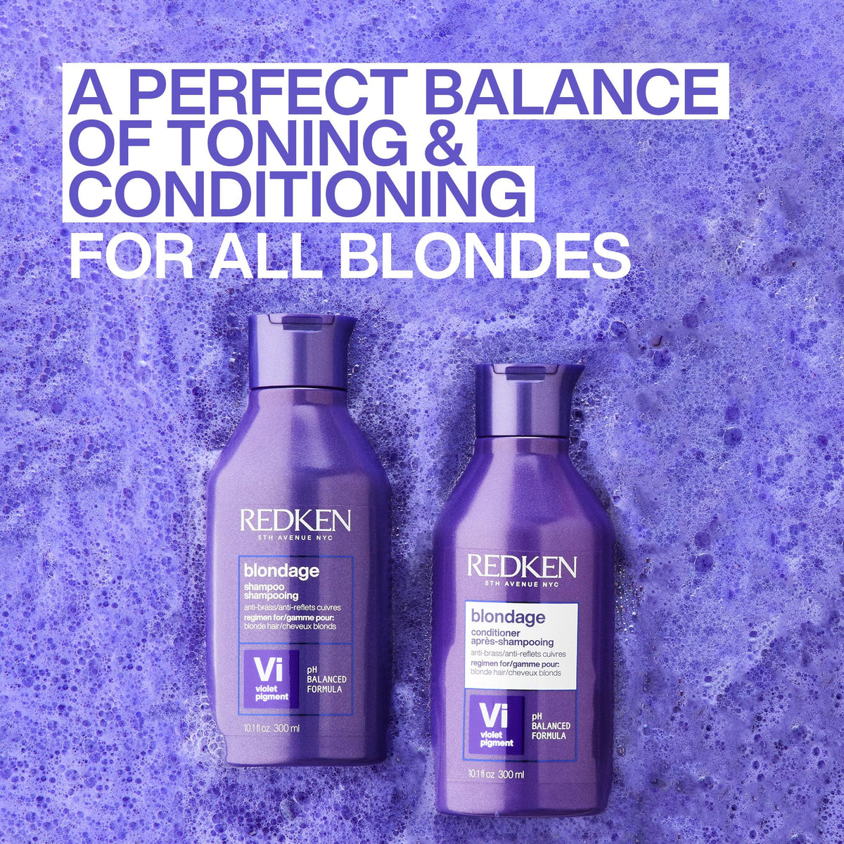 Redken Blondage Purple Conditioner - For Blonde Hair, 10.1 Fl Oz