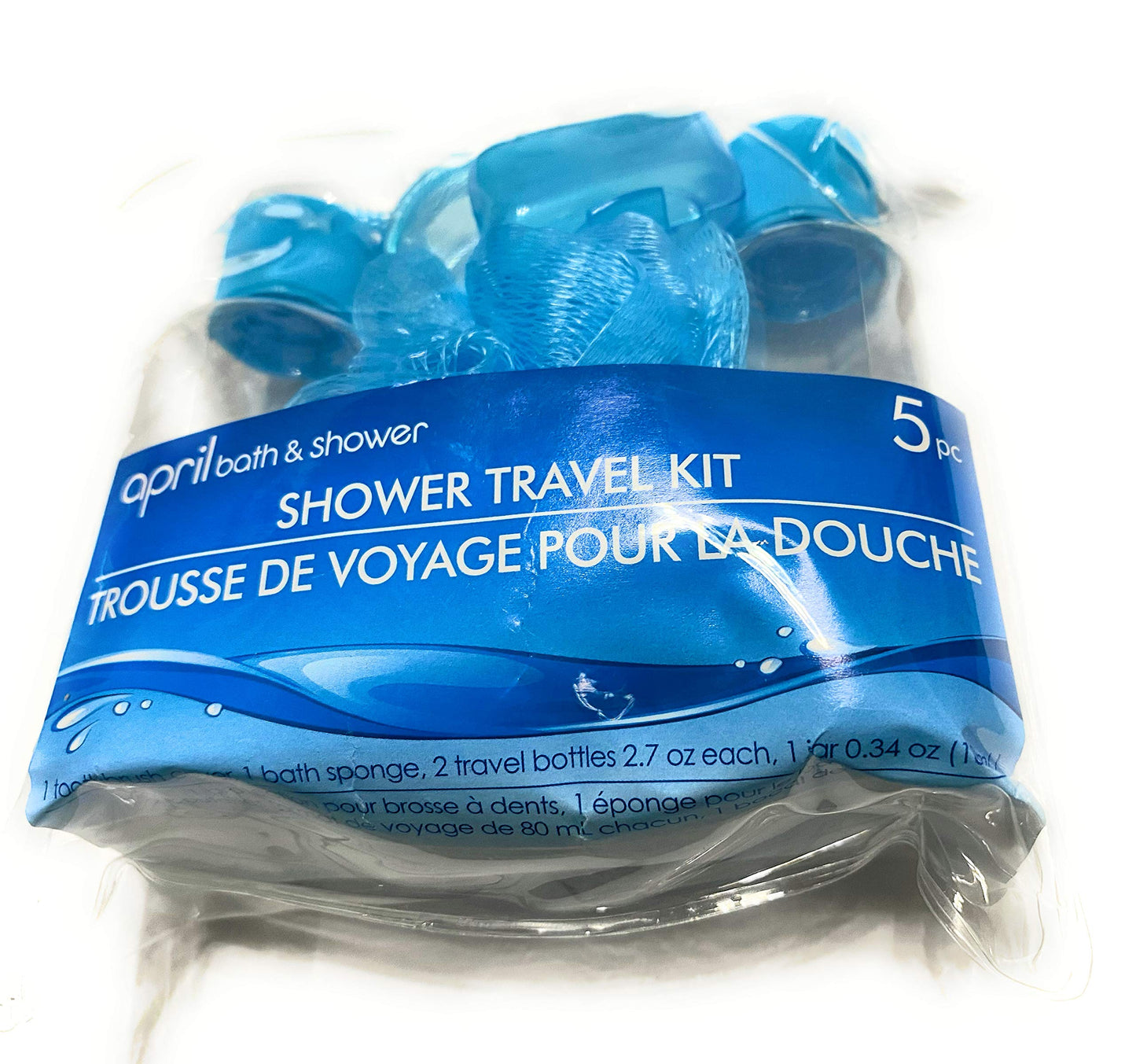 5pc April bath and shower travel kit Beauty and Personal Care Bath & Shower