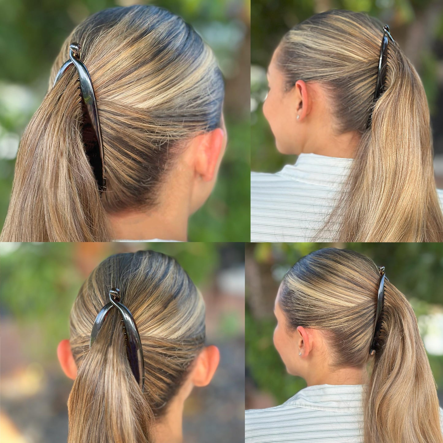 Camila Paris CP2 French Large Banana Clip Hair Comb, Classic Banana Clips Hair for Thick Hair Ponytail Holder Interlocking Styling Clip for Women Made Beauty & Personal Care Camila