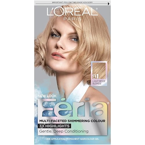 L'Oreal Paris Feria Multi-Faceted Shimmering Color, 91Champagne Cocktail (Light Beige Blonde) Beauty & Personal Care L'Oreal Paris