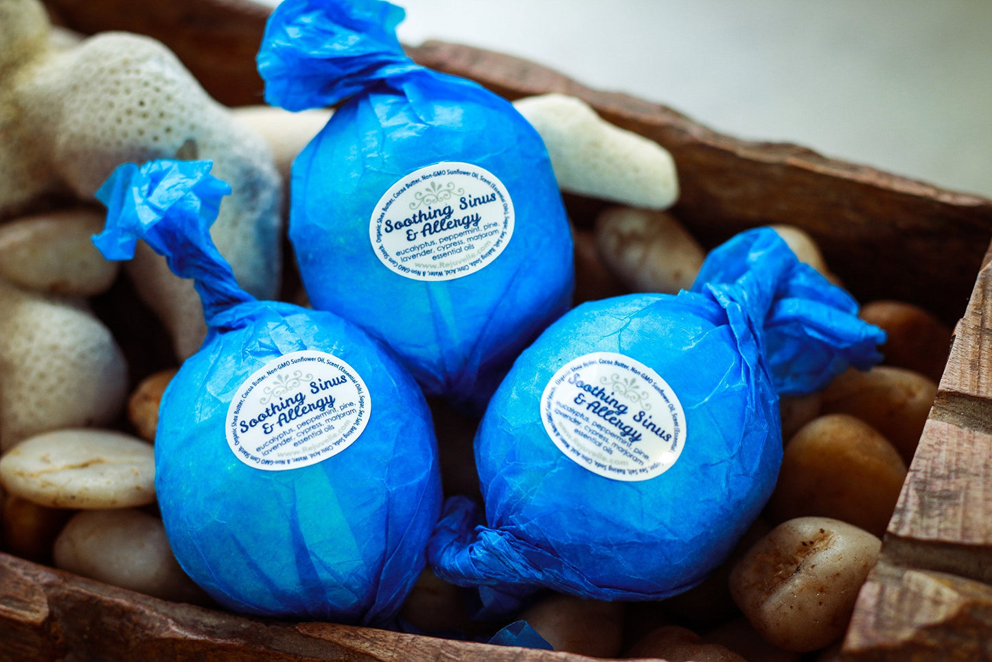 Rejuvelle Bath Bomb Gift Set -6 All Natural Soothing Sinus, Allergy, And Congestion Relief Fizzies. Eucalyptus, Peppermint Essential Oils to Help You Beauty and Personal Care Rejuvelle
