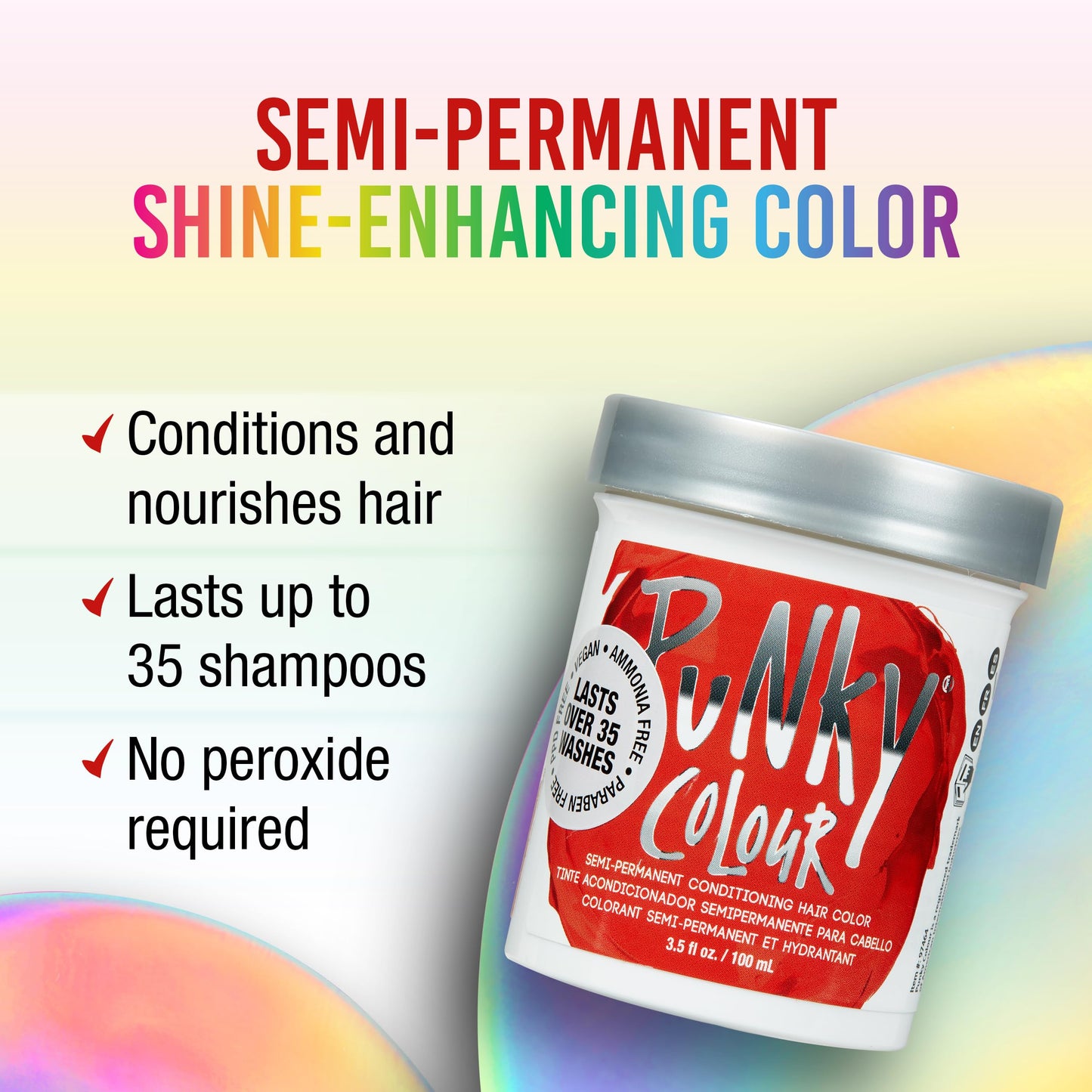 Punky Fire Semi Permanent Hair Color - Vegan & Cruelty-Free Conditioning Hair Dye, Lasts Up to 25 Washes, 3.5 fl oz Beauty & Personal Care Punky
