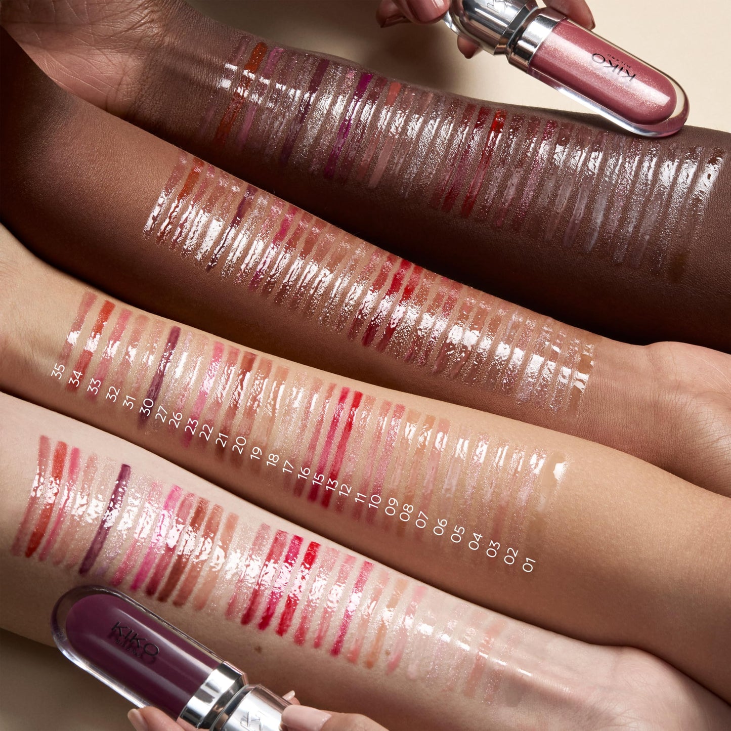 Kiko Milano 3D Hydra Lip Gloss - High Shine, Hydrating, Plumping, Non-Sticky, Moisturizing Lip Makeup - 04 Pearly Peach Rose - 6.5ml Beauty and Personal Care Kiko Milano