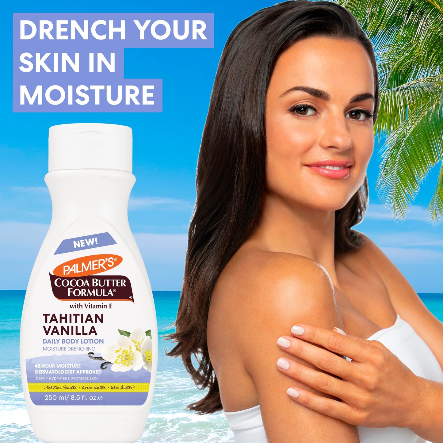 Palmer's Cocoa Butter Formula Tahitian Vanilla Body Lotion, 8.5 Oz, Daily Moisturizing Lotion for Dry Skin with Shea Butter & Vitamin E, Hydrates Beauty & Personal Care Palmer's