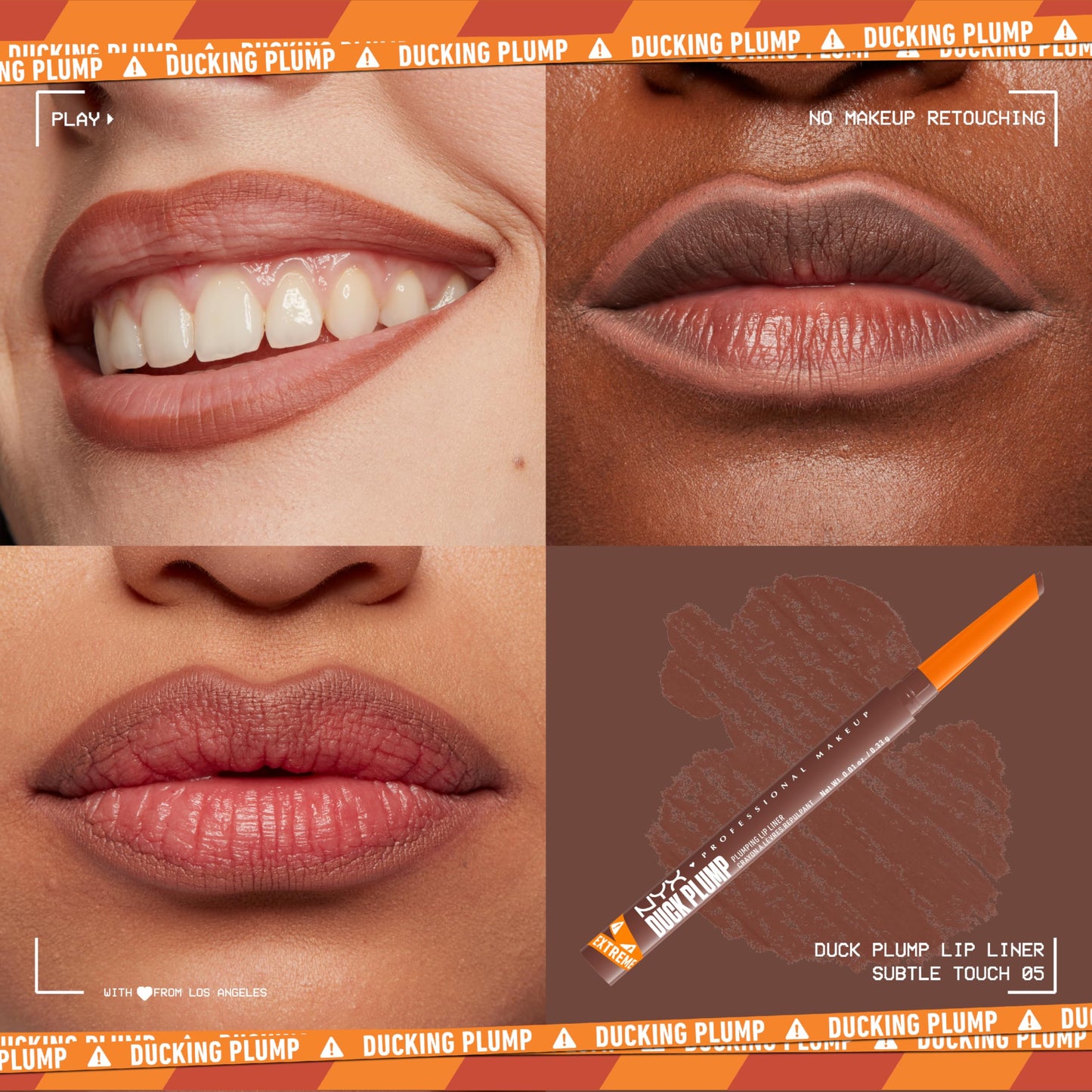 NYX PROFESSIONAL MAKEUP Duck Plump Plumping Lip Liner, Matte Pencil With Up To 10HR Wear, Subtle Touch (Deep Nude Lip Liner) Beauty & Personal Care NYX PROFESSIONAL MAKEUP