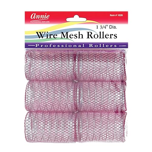 Annie 1-3/4" Jumbo Wire Mesh Hair Rollers - 6 Pcs Beauty & Personal Care Annie