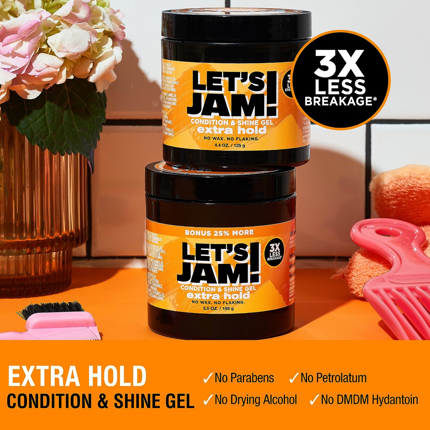 Hair Gel by SoftSheen-Carson Dark and Lovely Let's Jam, Shining and Conditioning Gel, Extra Hold, For all Hair Types, Styling Gel Also Great Beauty & Personal Care SoftSheen