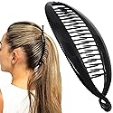 Camila Paris NV135 French Extra Large Banana Clip Hair Comb, Classic Banana Clips Hair for Thick Hair Ponytail Holder Interlocking Styling Clips Beauty & Personal Care Camila
