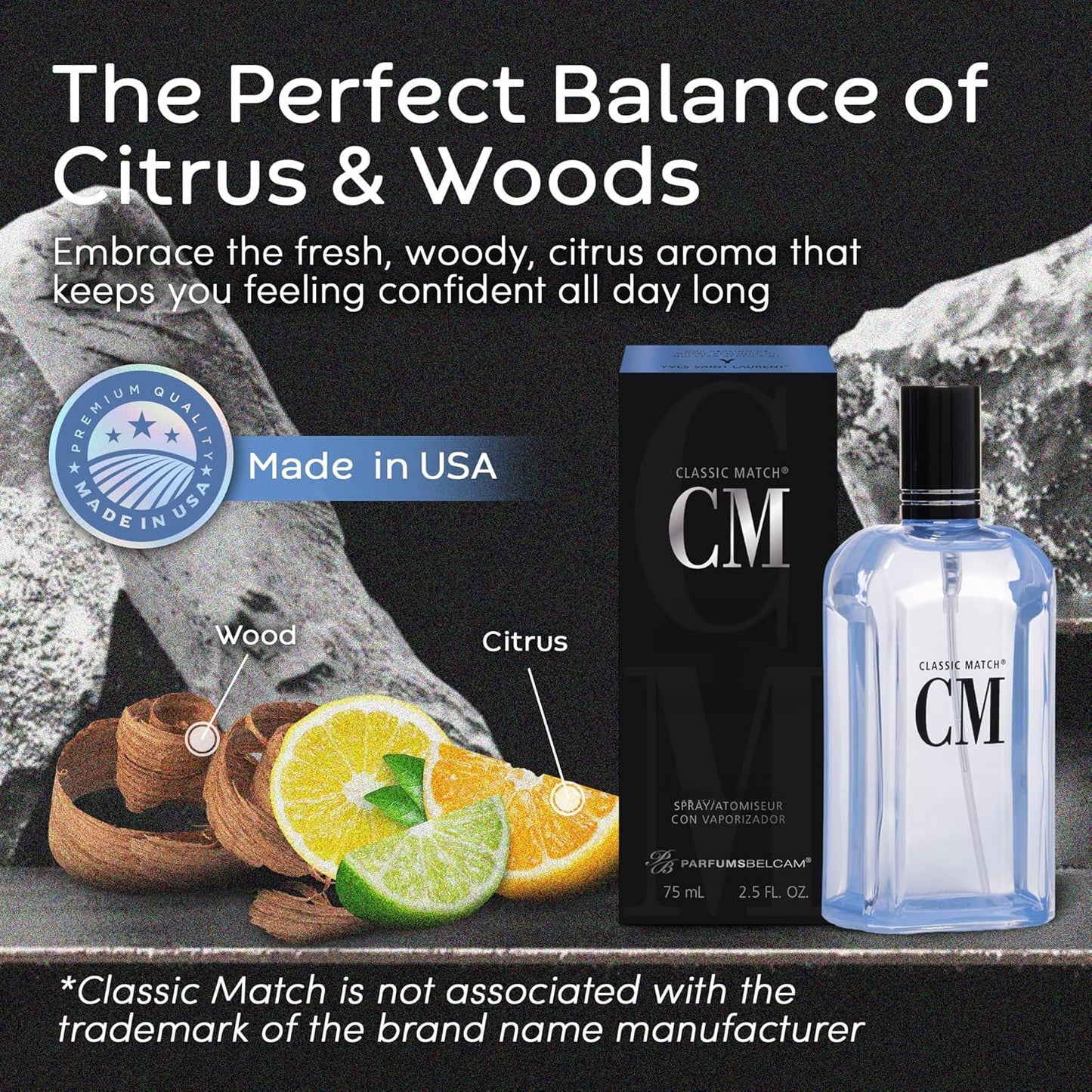 PB ParfumsBelcam Classic Match CM Eau De Toilette Spray, Our Version of Y,2.5 fl.oz Beauty & Personal Care PB ParfumsBelcam