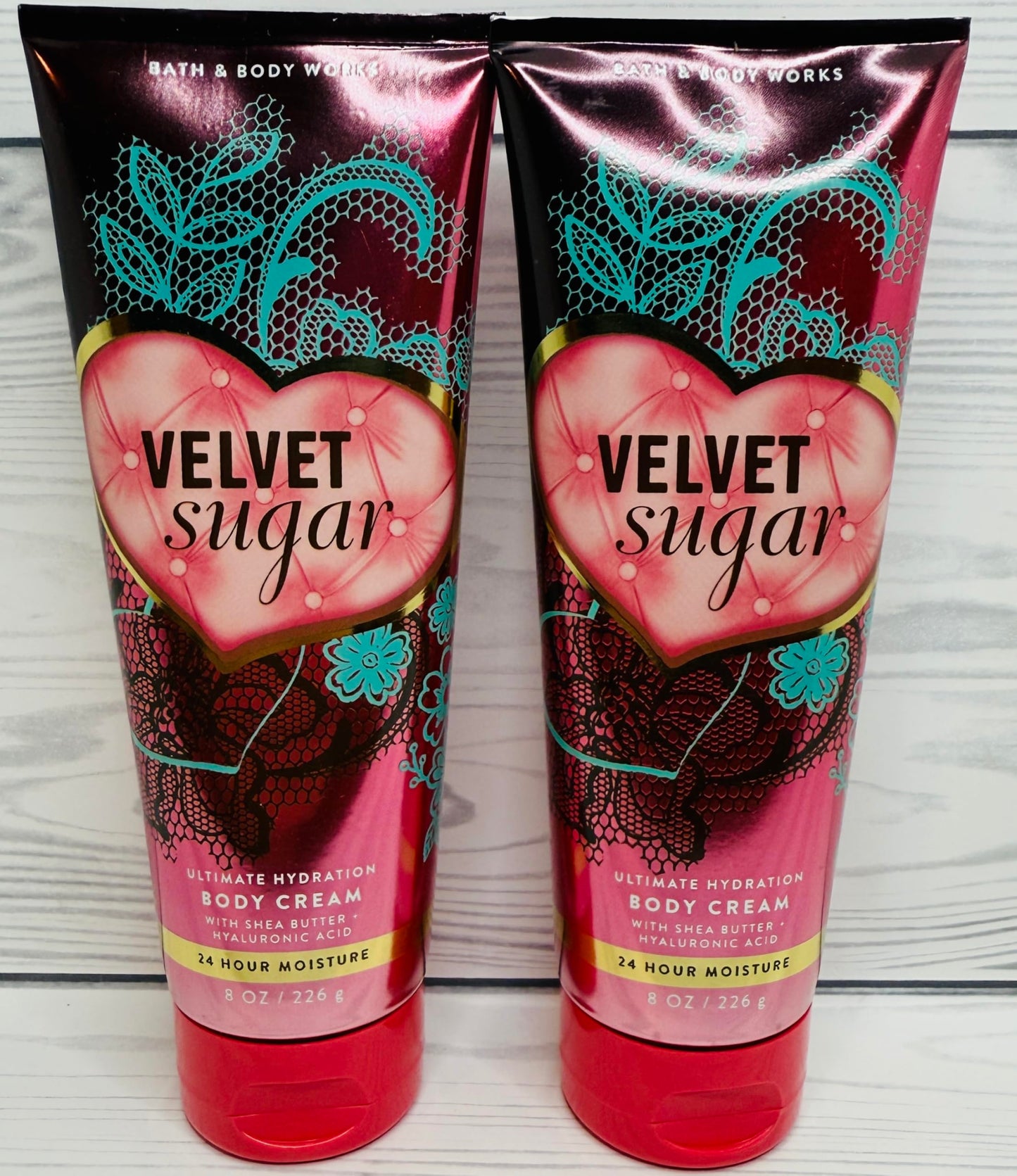 Bath & Body Works Womens Velvet Sugar Ultimate Hydration Body Cream 8 Ounces Pack of 2 Beauty & Personal Care Bath & Body Works