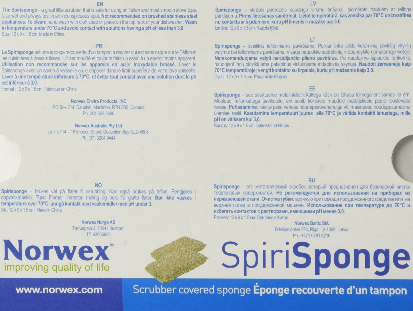 Norwex Spirisponge Scrubber Sponge (2 per pack) Beauty and Personal Care Norwex