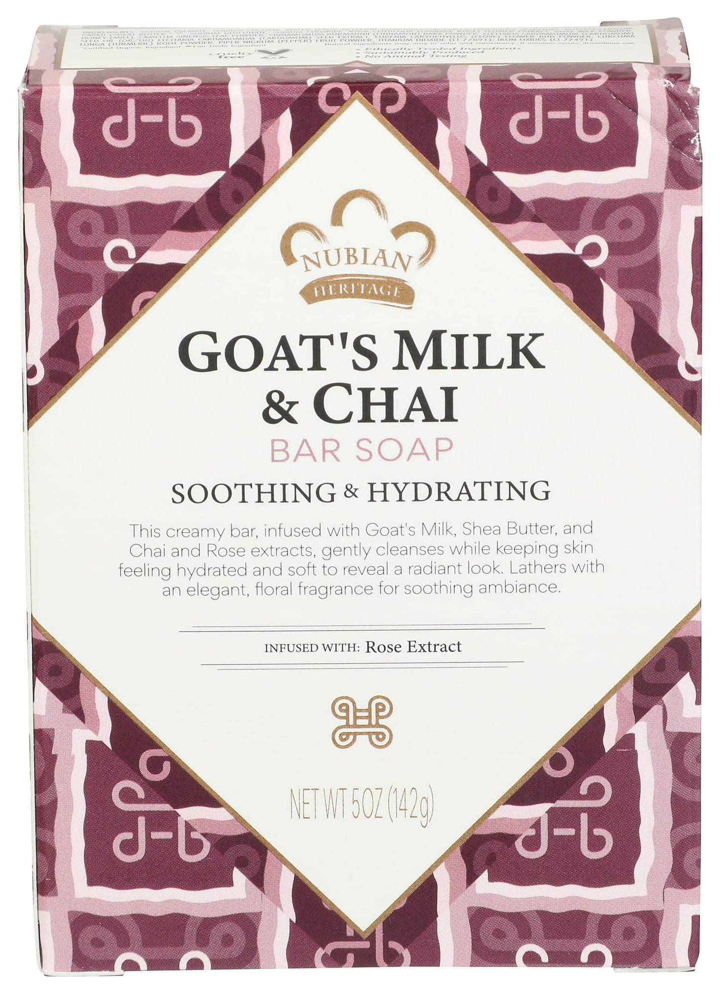 Nubian Heritage Soap Bar, Goats Milk and Chai, 5 Ounce Beauty & Personal Care Nubian Heritage