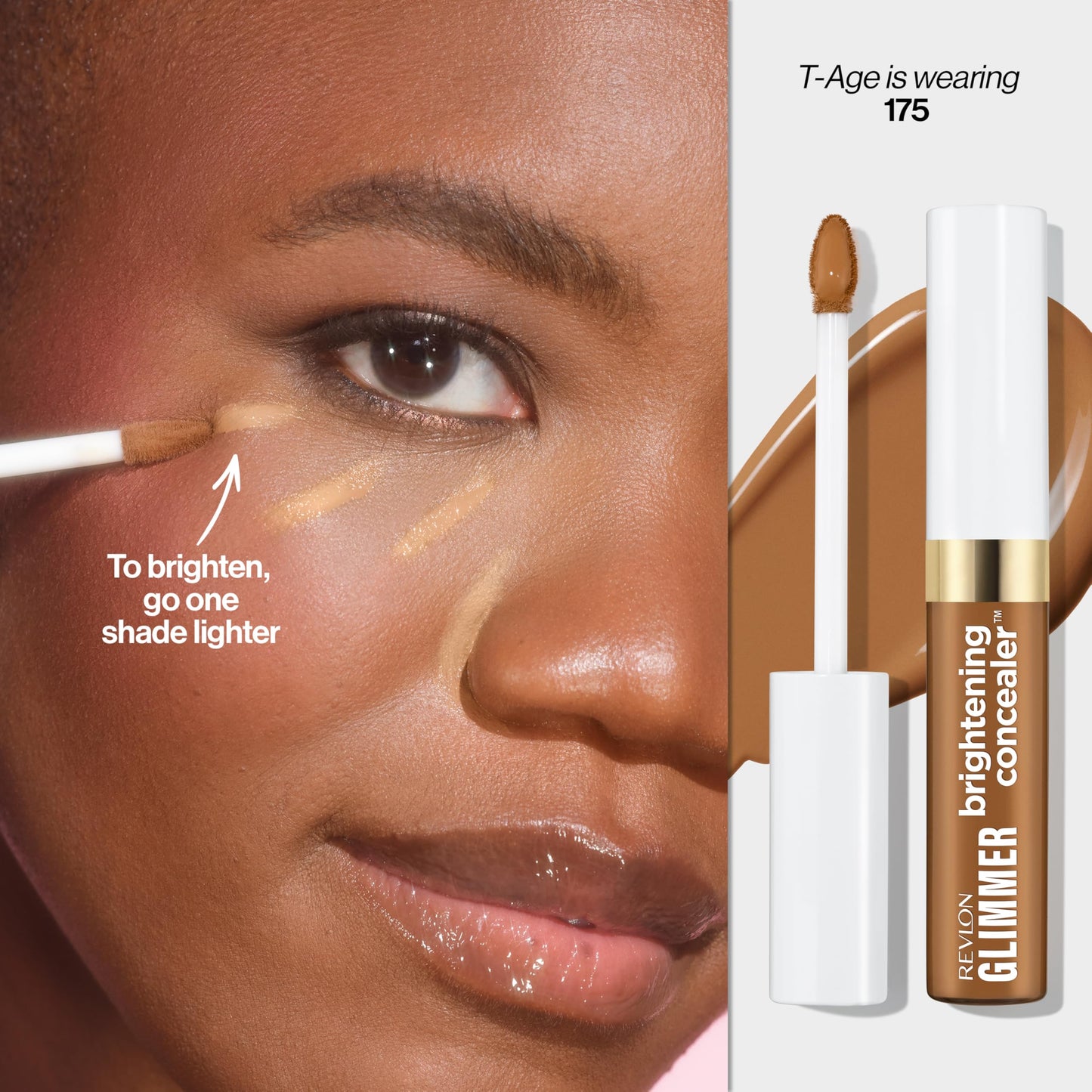 Revlon Glimmer Brightening Concealer, Liquid Under Eye Makeup, Made with Caffeine, Vitamin C, & Stevioside, 175, 0.3 fl oz Beauty & Personal Care REVLON