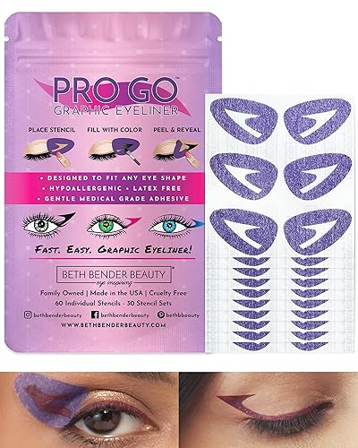 Beth Bender Beauty Pro Go Graphic Eyeliner Stencil - Stylish Eyeliner Stencils - Achieve the Perfect Winged Liner Beauty & Personal Care Beth Bender Beauty
