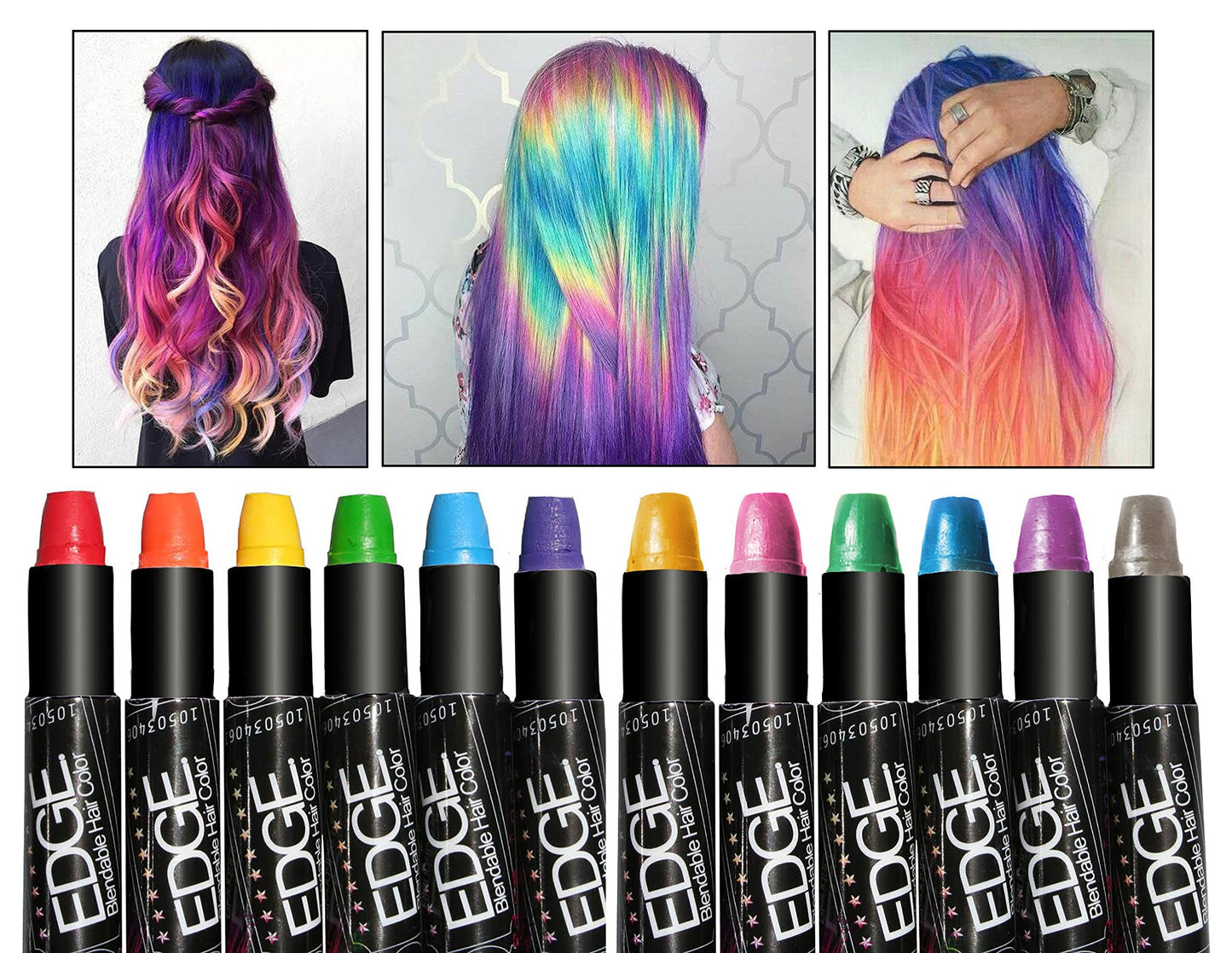 KC Republic Hair Chalk for Kids Jumbo Hair Chalk Sticks Washable Hair Color Temporary Dye for Girls Safe Scented Rainbow Metallic Glitter Hair Beauty & Personal Care KC Republic