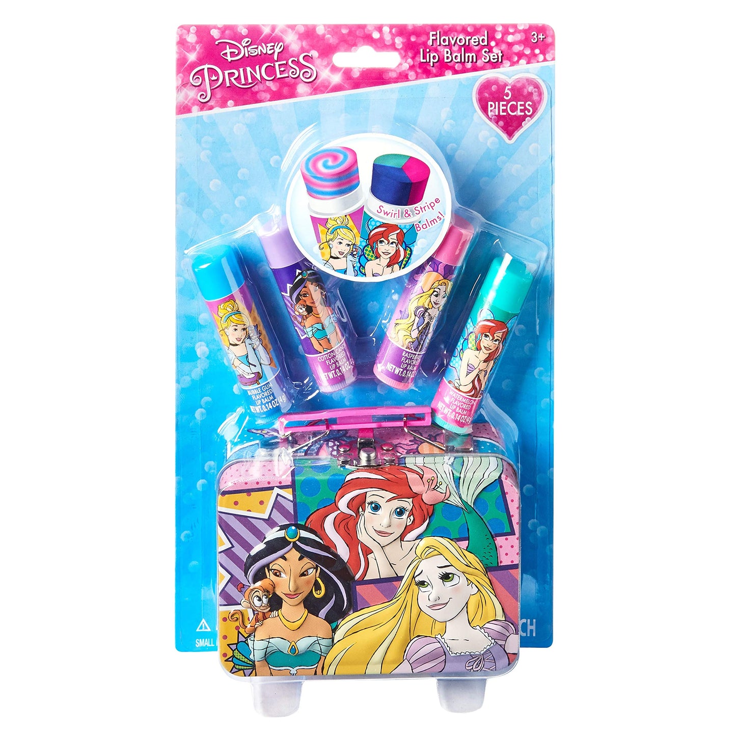 Princess 5-Piece Kids Lip Balm Tin Stocking Stuffer Gift Set Product Name Beauty and Personal Care Townley Girl