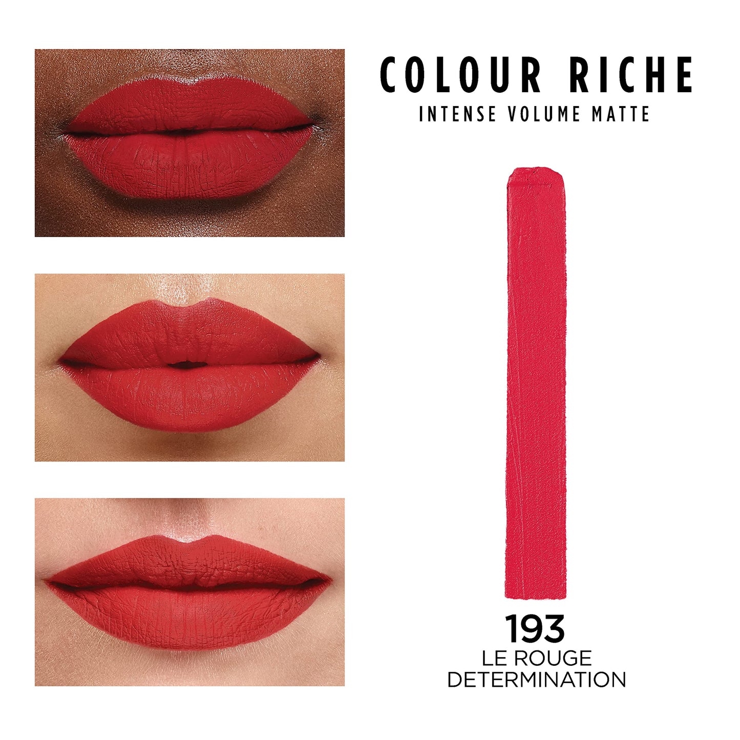 L'Oreal Paris Colour Riche Intense Volume Matte Lipstick, Lip Color Infused with Hyaluronic Acid for up to 16hr All Day Comfort, Le Rouge Beauty & Personal Care L'Oreal Paris