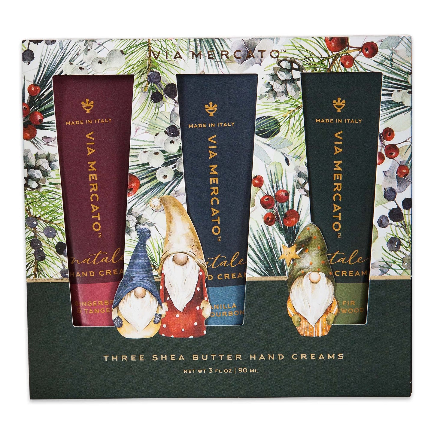 Via Mercato Natale Winter Woods Holiday Collection, Hand Cream Gift Set, Assorted Scents Beauty & Personal Care Via Mercato