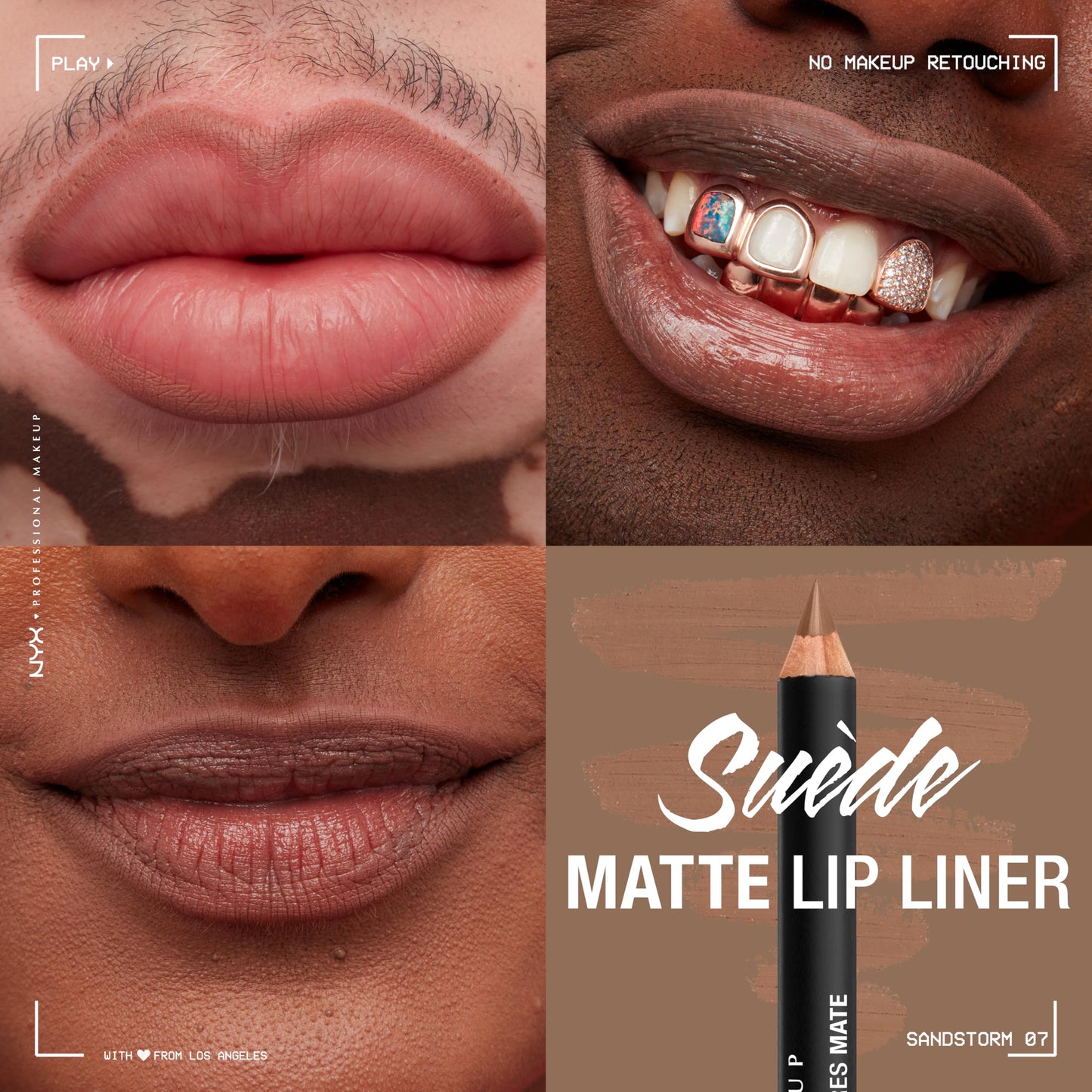 NYX PROFESSIONAL MAKEUP Suede Matte Lip Liner, Velvety-Smooth, Long-Lasting Formula For A Defined Lip Makeup Look - Sandstorm (Brown) Beauty & Personal Care NYX PROFESSIONAL MAKEUP